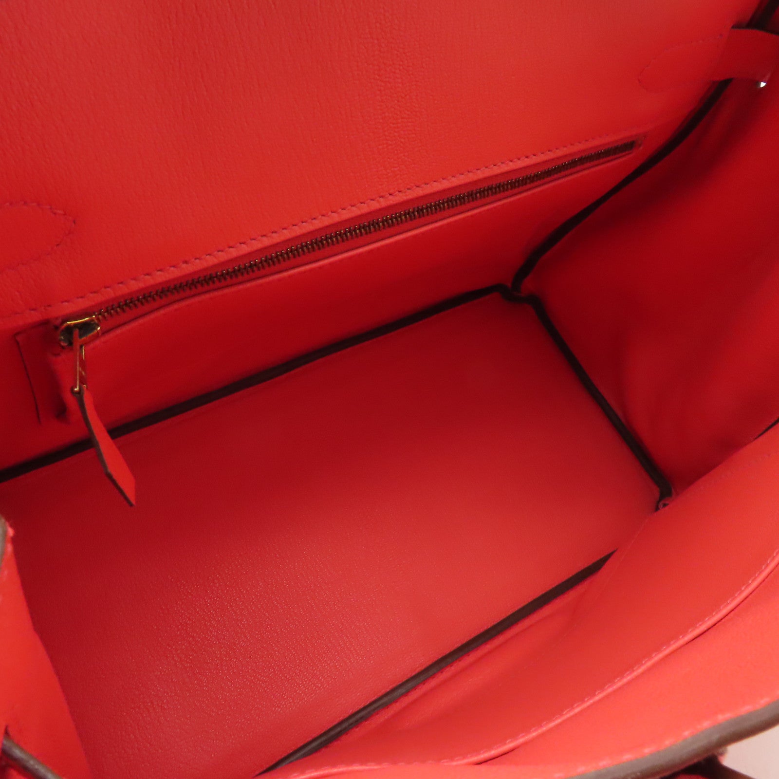 HERMES Epsom皮革Birkin 30金扣手挽袋橙色