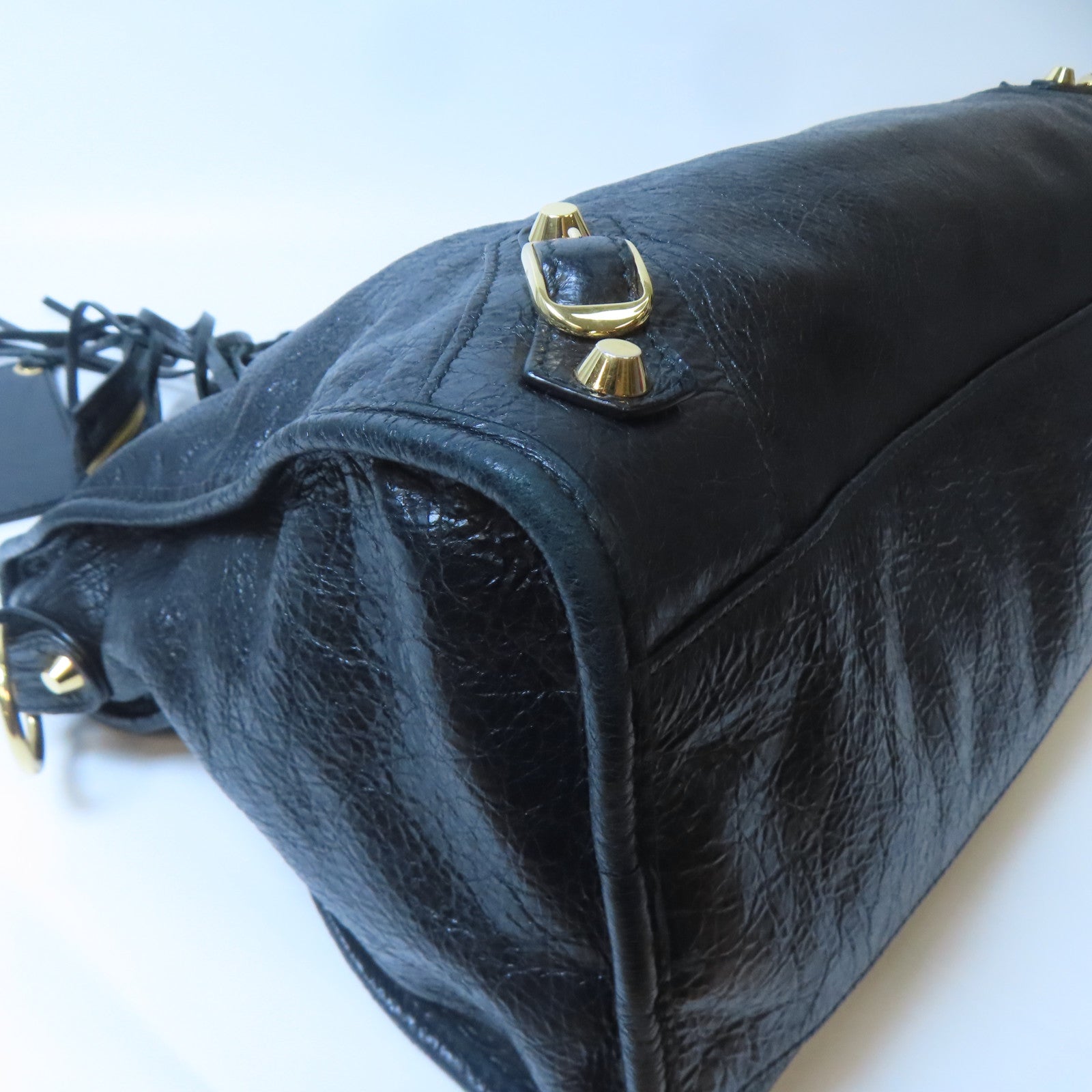 BALENCIAGA 羊皮皮革Classic City金扣手挽肩背兩用袋黑色