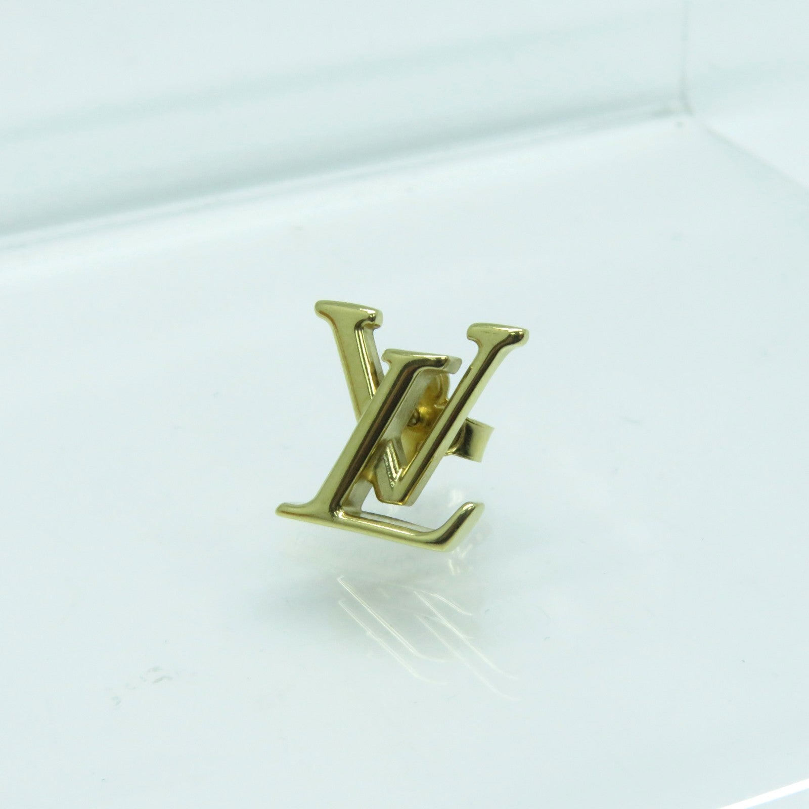 LOUIS VUITTON 金屬Iconic Earrings耳環金色