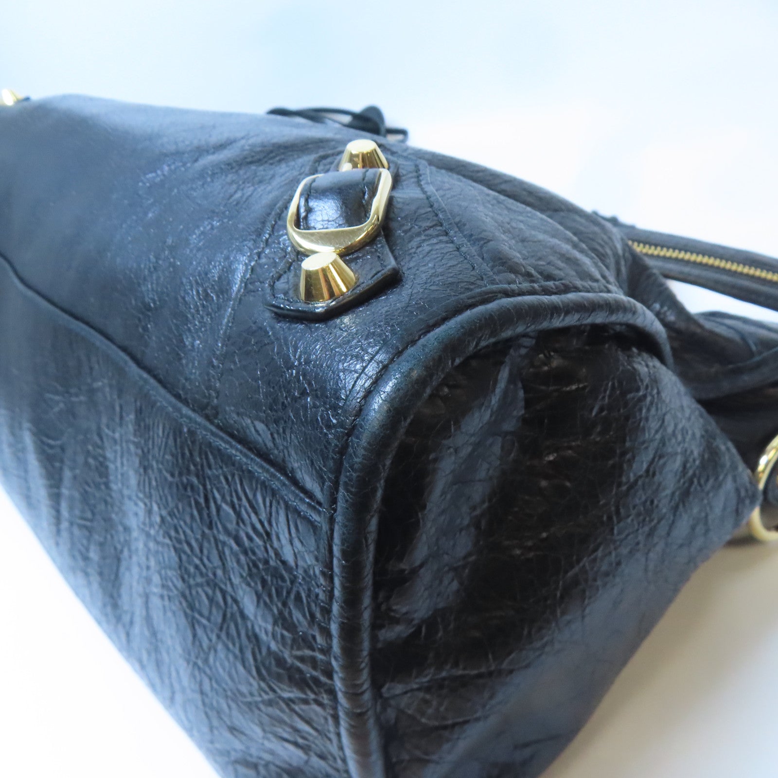 BALENCIAGA 羊皮皮革Classic City金扣手挽肩背兩用袋黑色