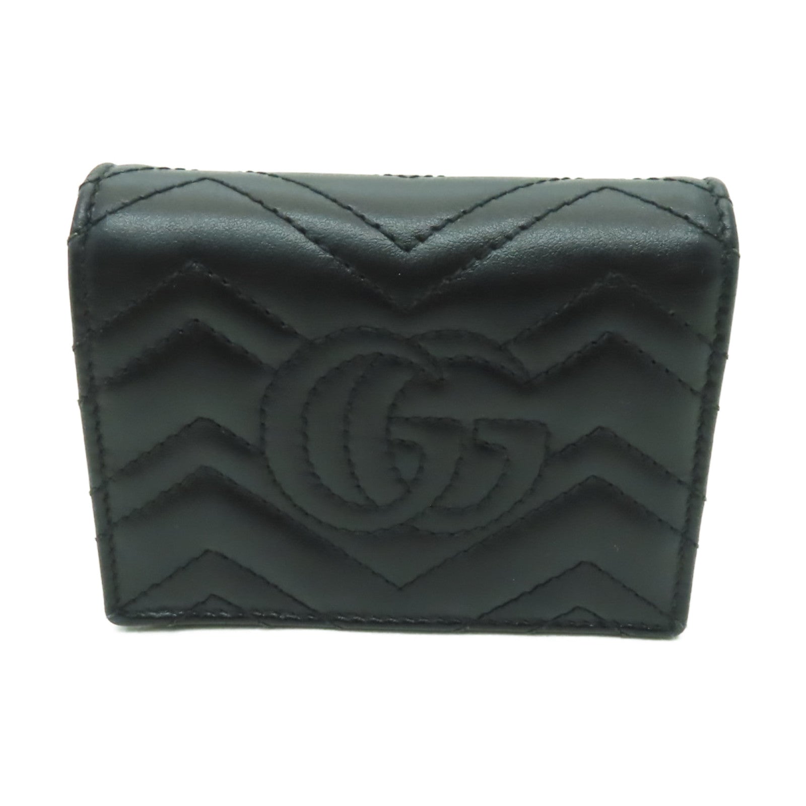 GUCCI 牛皮皮革Wallet金扣錢包黑色