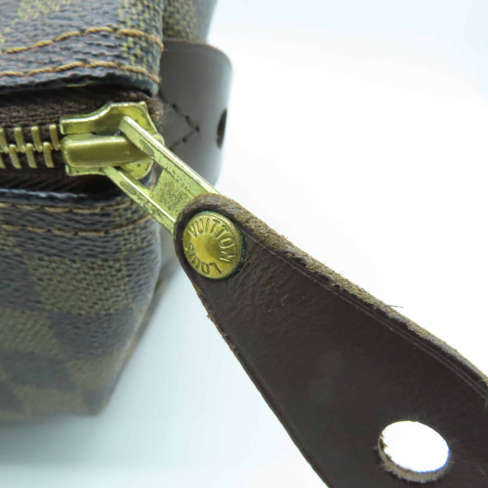 LOUIS VUITTON Damier Speedy 30金扣手挽袋啡色
