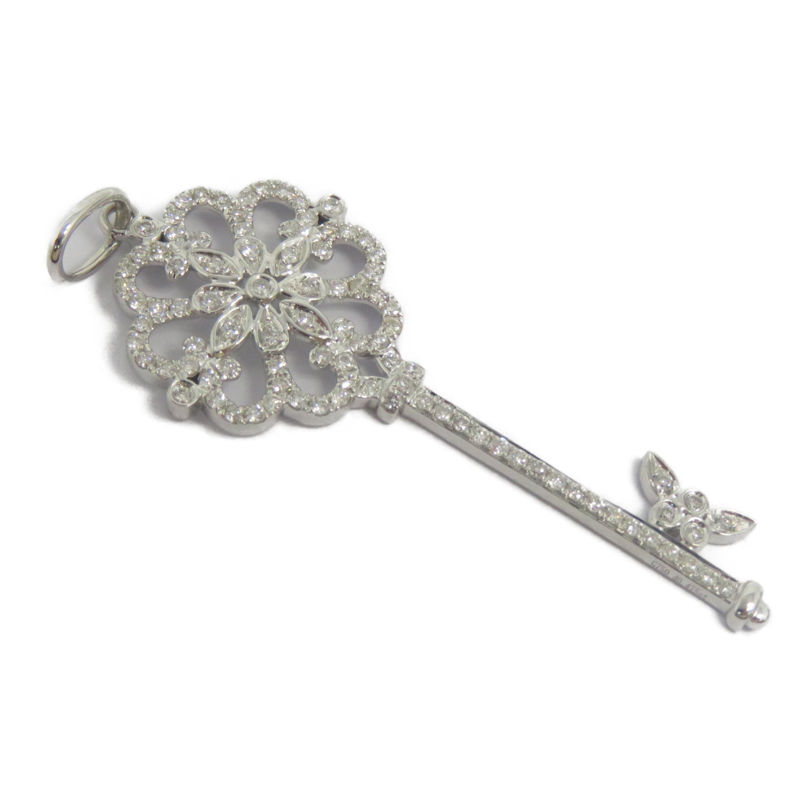 JEWELRY 18K白金Diamond Pendant Top 0.475ct鑽石吊墜