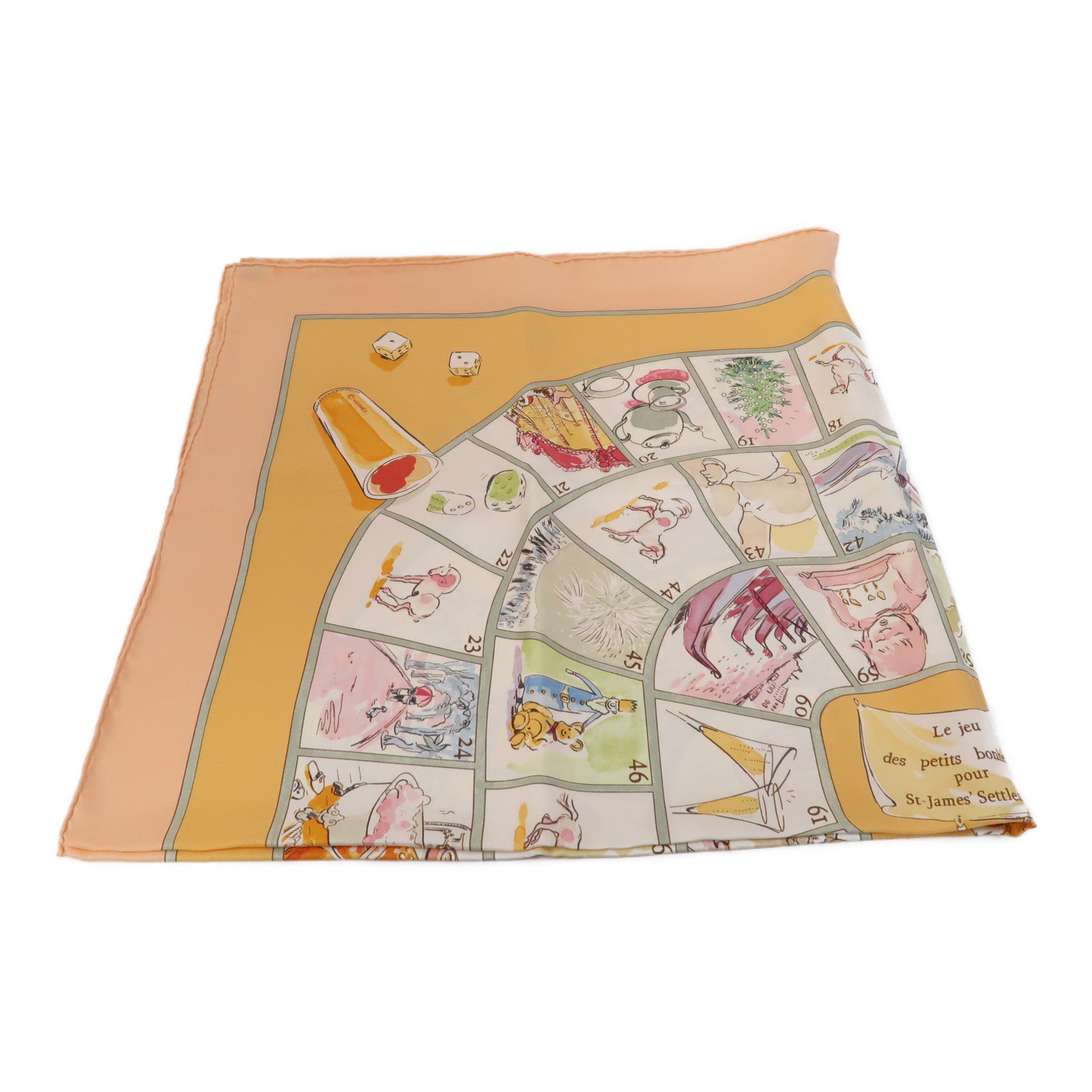 HERMES 絲質90x90 Scarf絲巾蜜桃色
