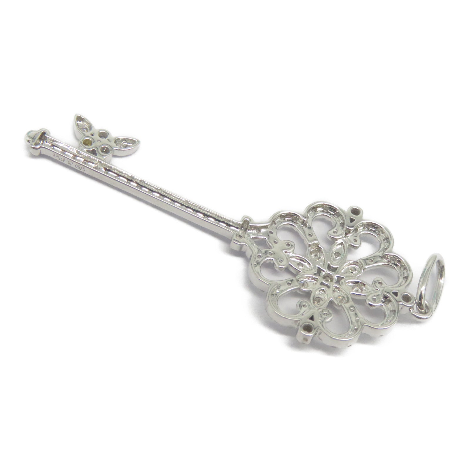 JEWELRY 18K白金Diamond Pendant Top 0.475ct鑽石吊墜