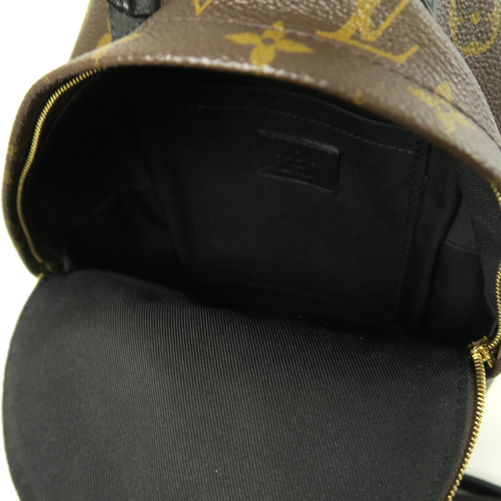 LOUIS VUITTON Monogram Macassar Palm Springs Mini金扣背包啡色