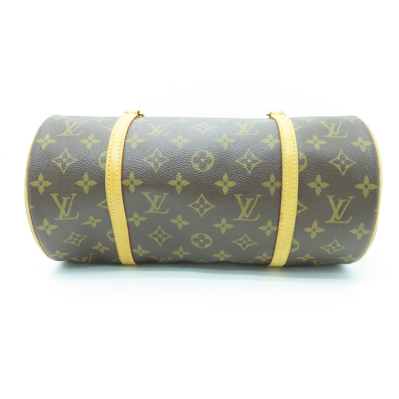 LOUIS VUITTON Monogram Papillon GM金扣肩背袋棕色