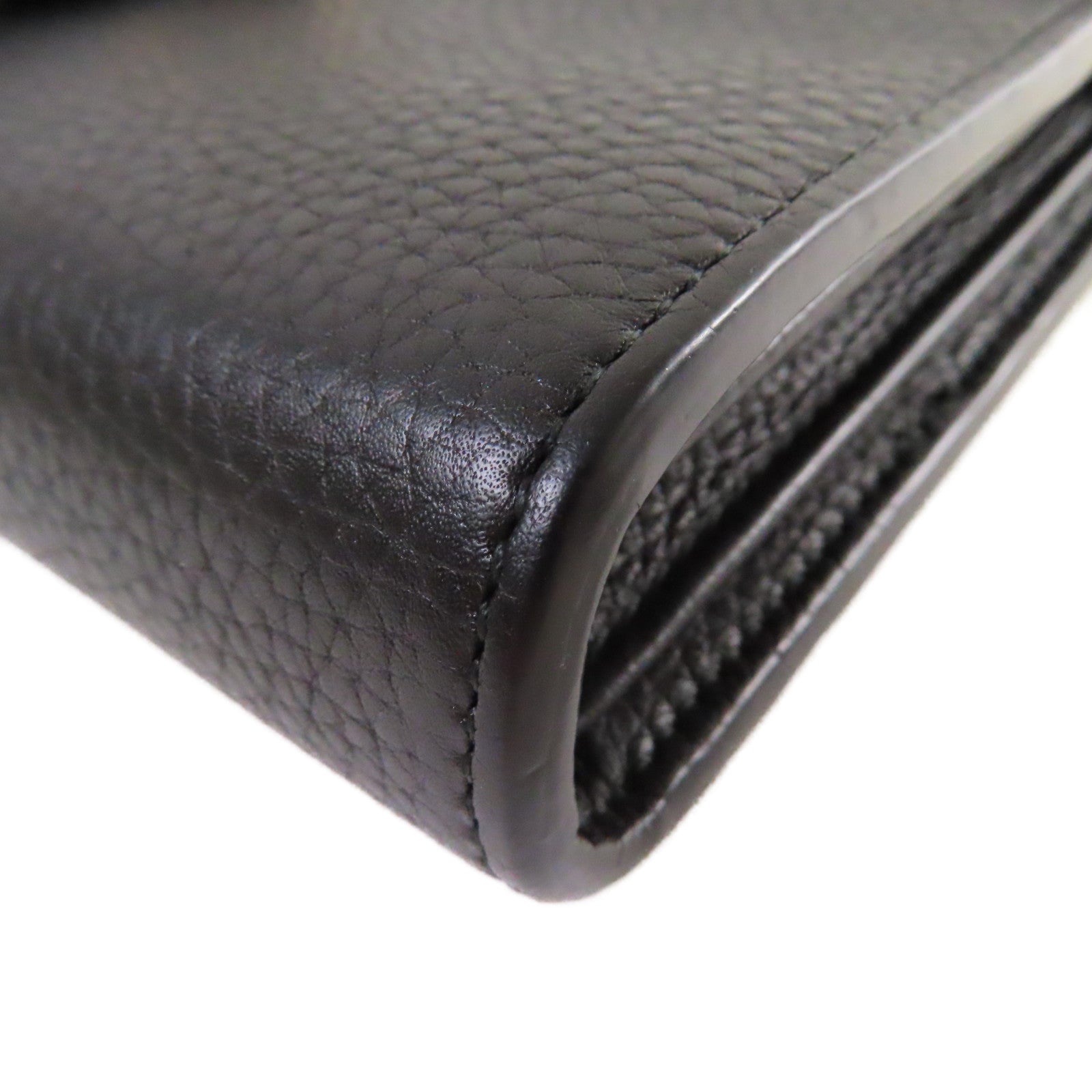 GUCCI 牛皮皮革GG Marmont Wallet On Chain Shoulder Bag金扣鏈帶肩背袋黑色