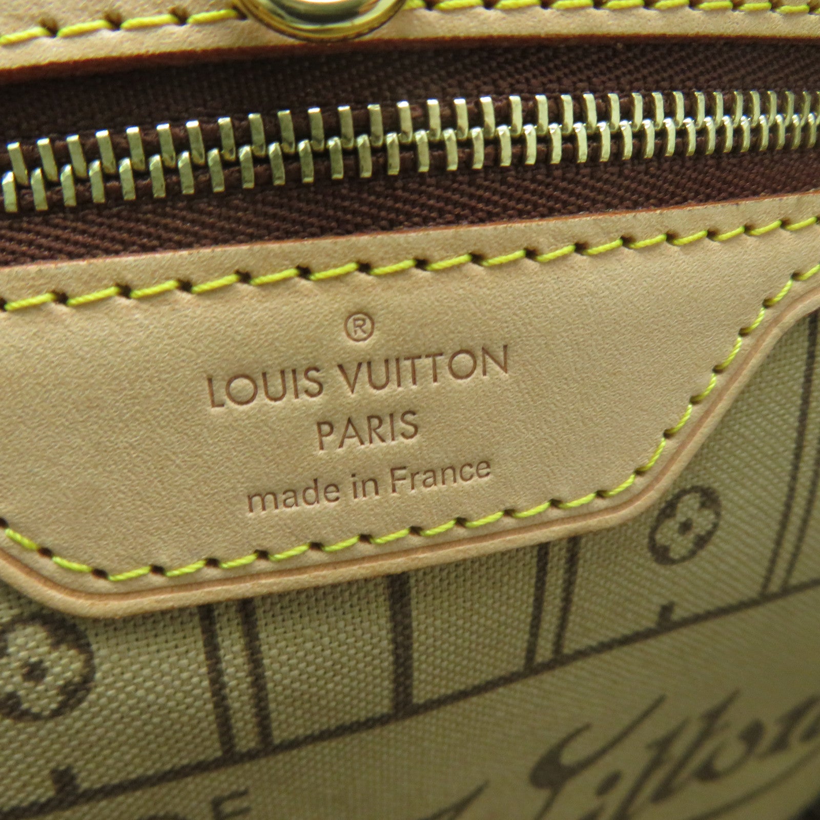 LOUIS VUITTON Monogram Neverfull GM金扣手挽袋啡色