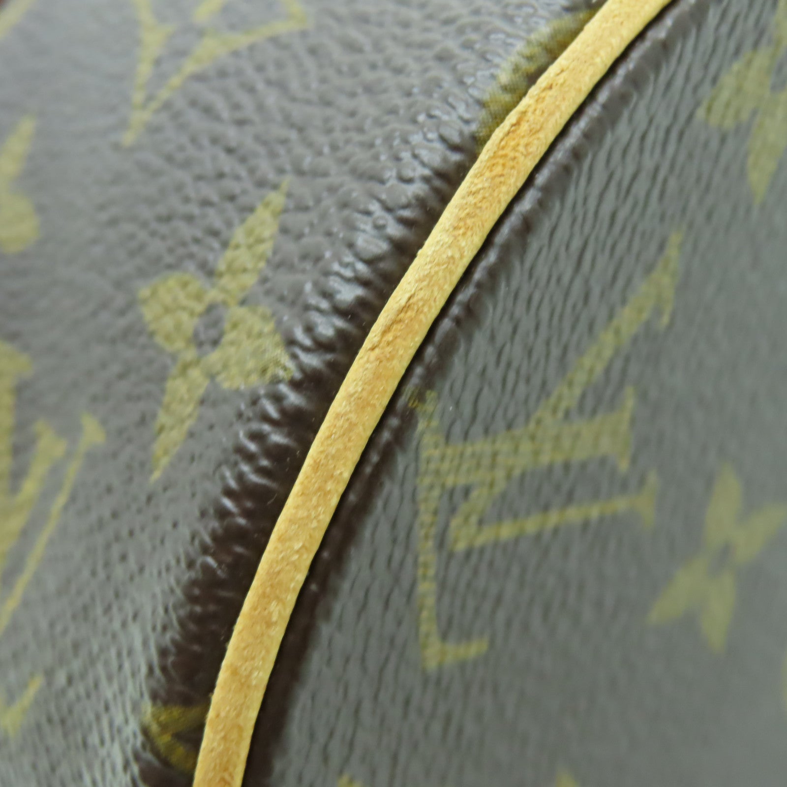 LOUIS VUITTON Monogram Papillon GM金扣肩背袋棕色