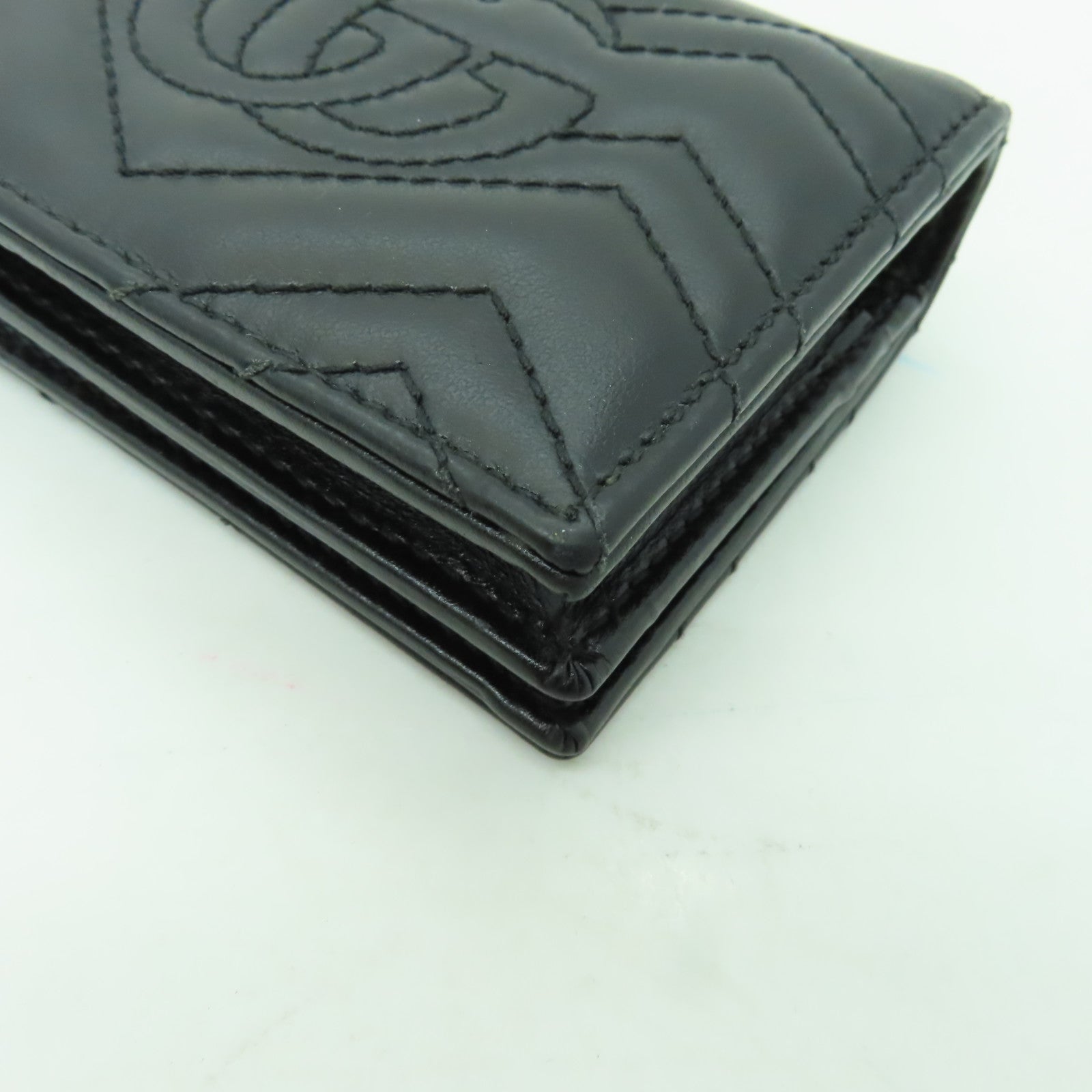 GUCCI 牛皮皮革Wallet金扣錢包黑色