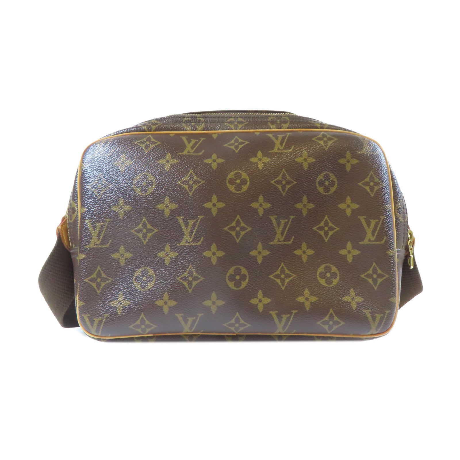 LOUIS VUITTON Monogram Reporter金扣肩背袋啡色