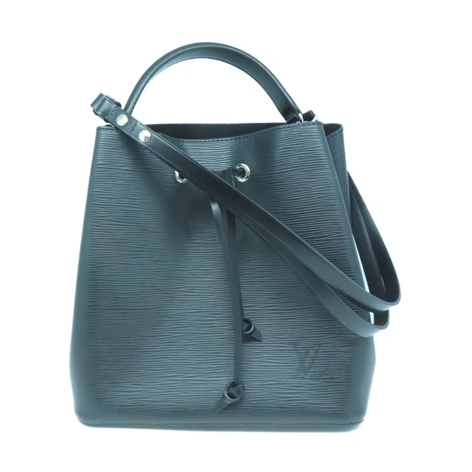 LOUIS VUITTON Epi Neo Noe銀扣肩背袋黑色