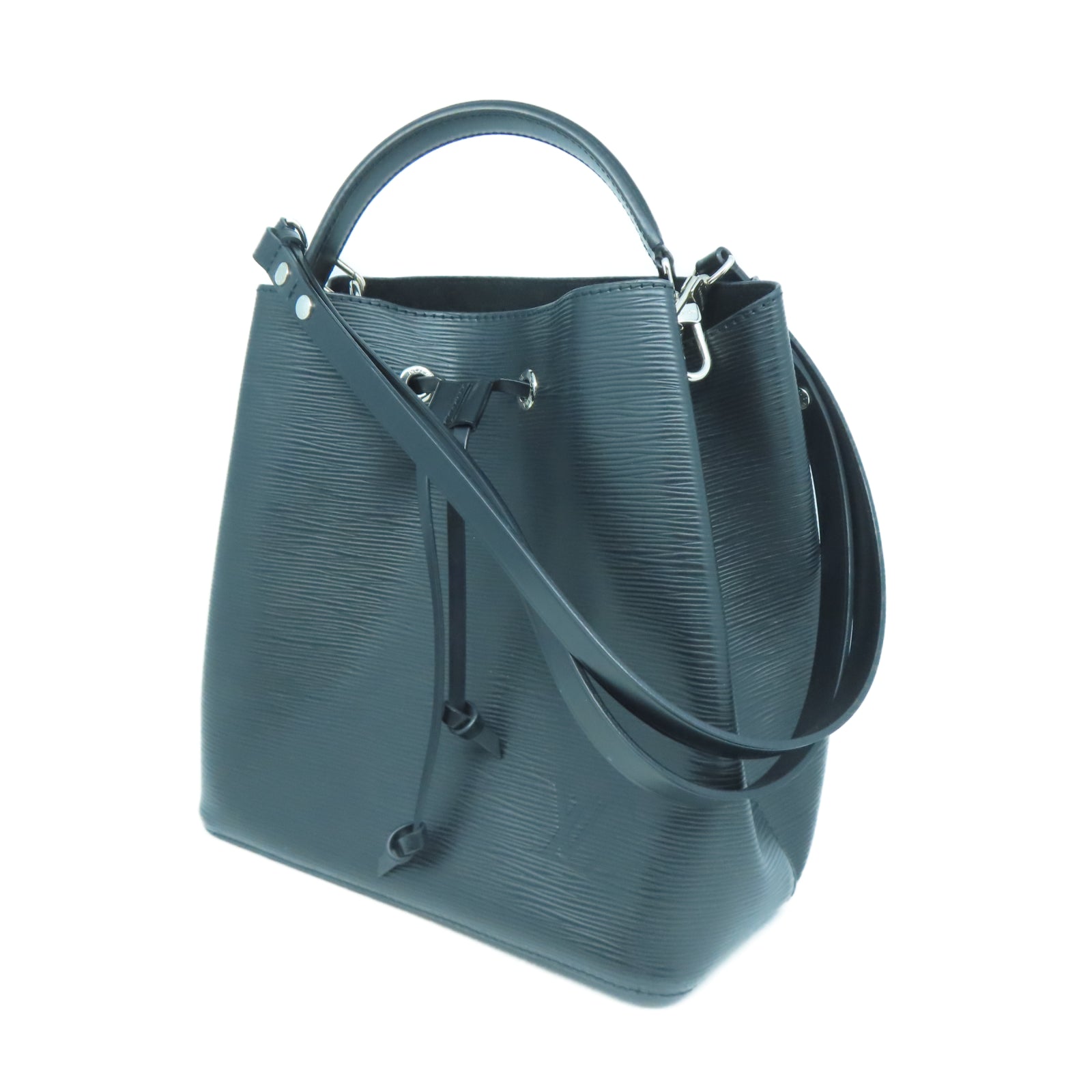 LOUIS VUITTON Epi Neo Noe銀扣肩背袋黑色