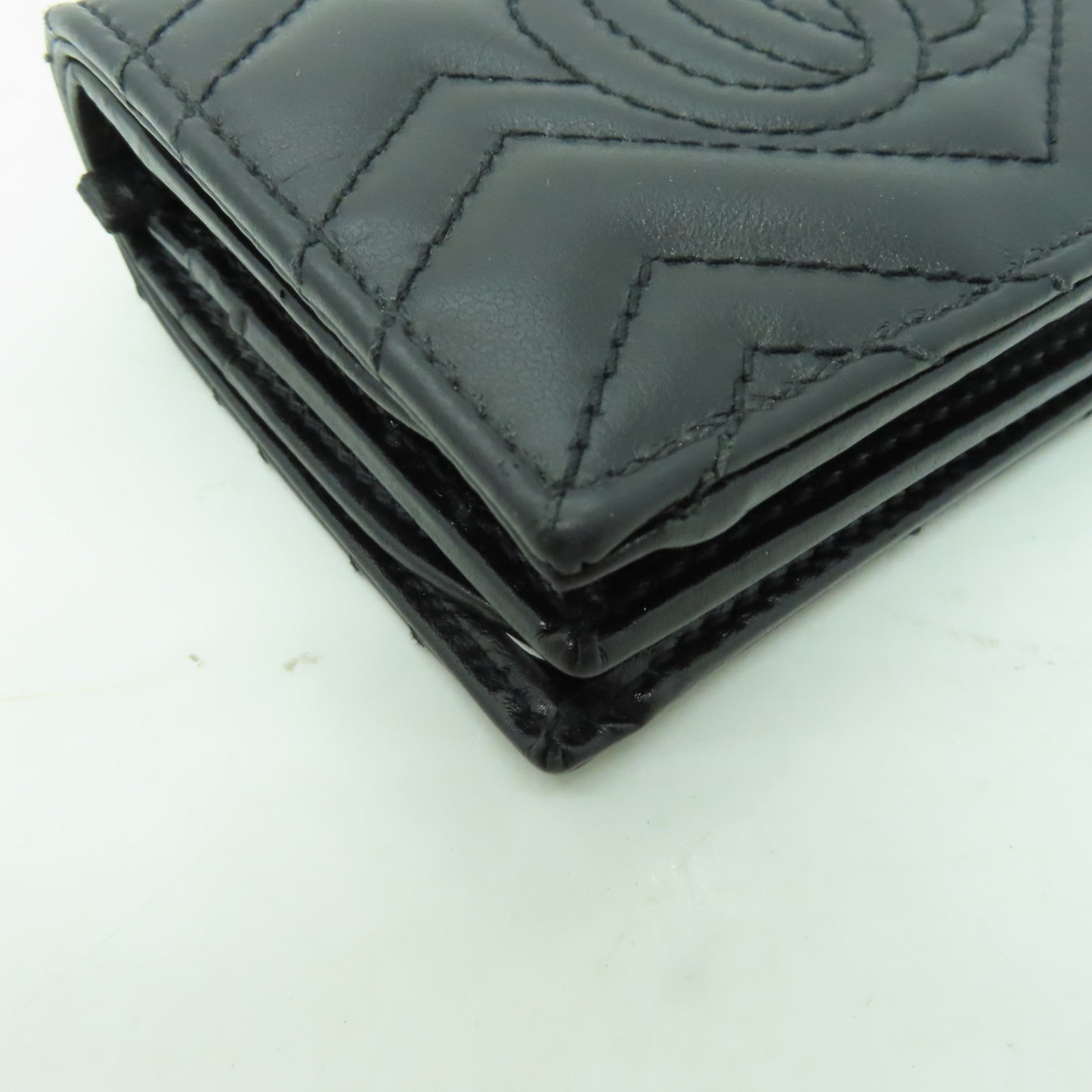 GUCCI 牛皮皮革Wallet金扣錢包黑色