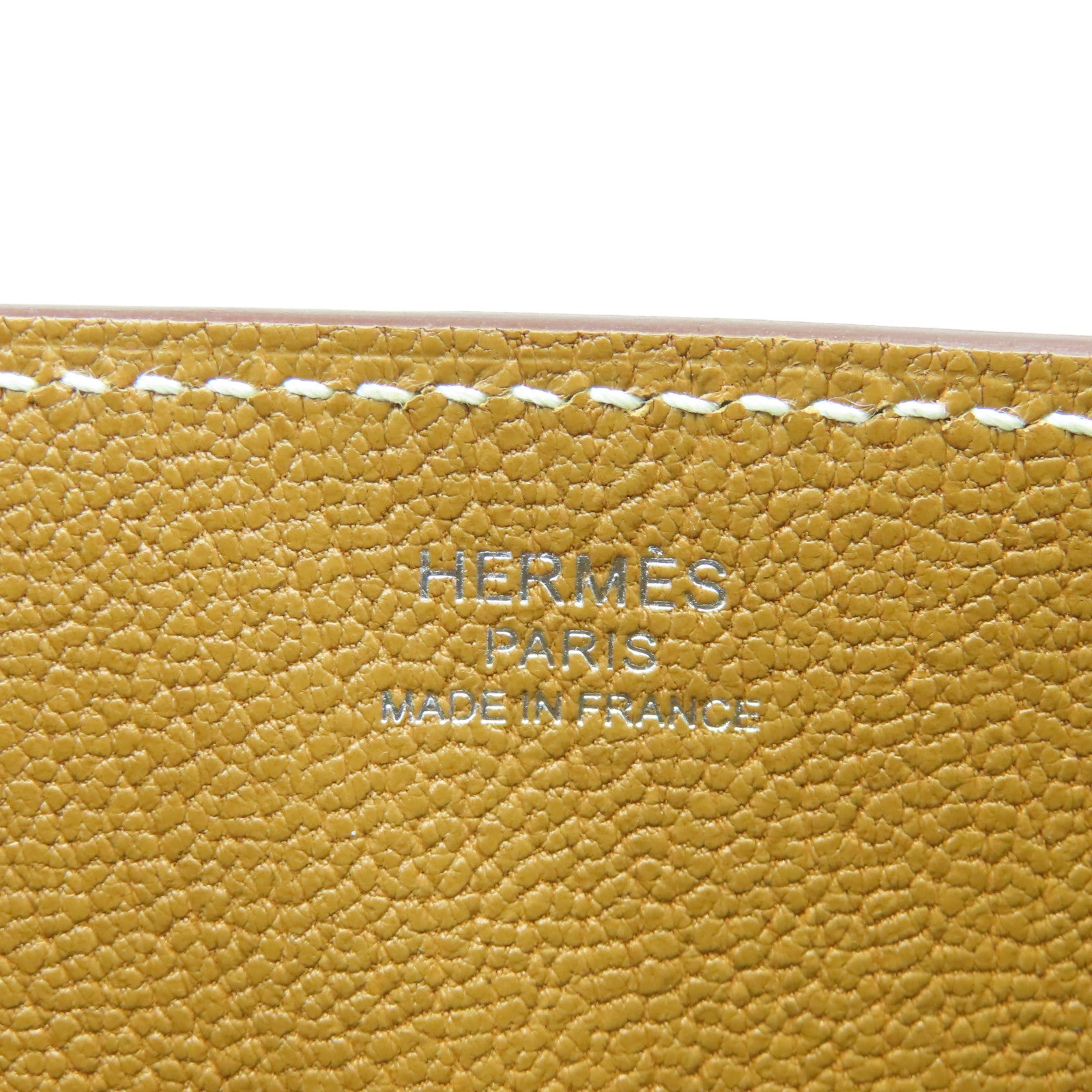 HERMES Togo皮革/Vache皮革Cavaliere 21銀扣肩背袋經典駝色
