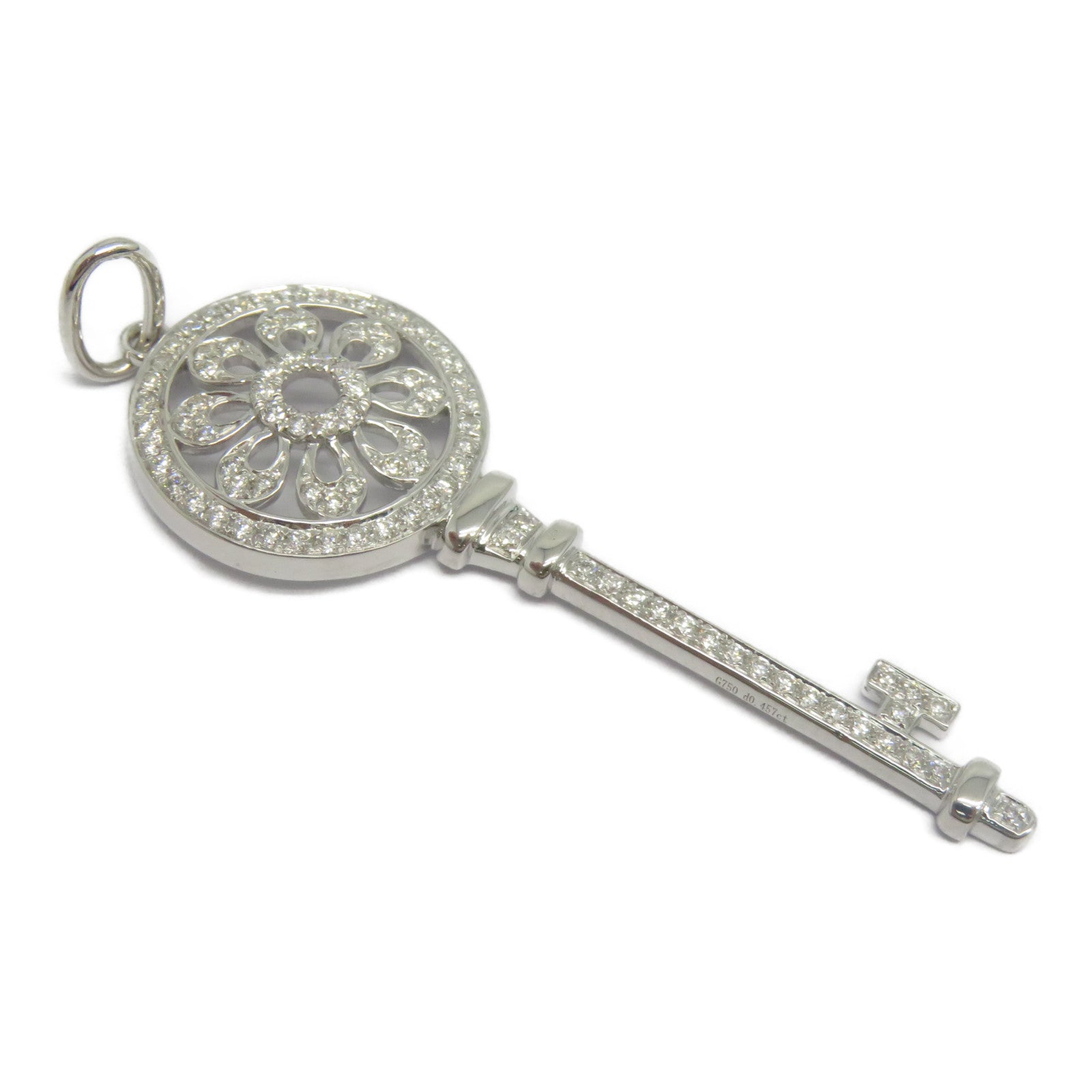 JEWELRY 【激減優惠】18K白金Diamond Pendant Top 0.457ct鑽石吊墜