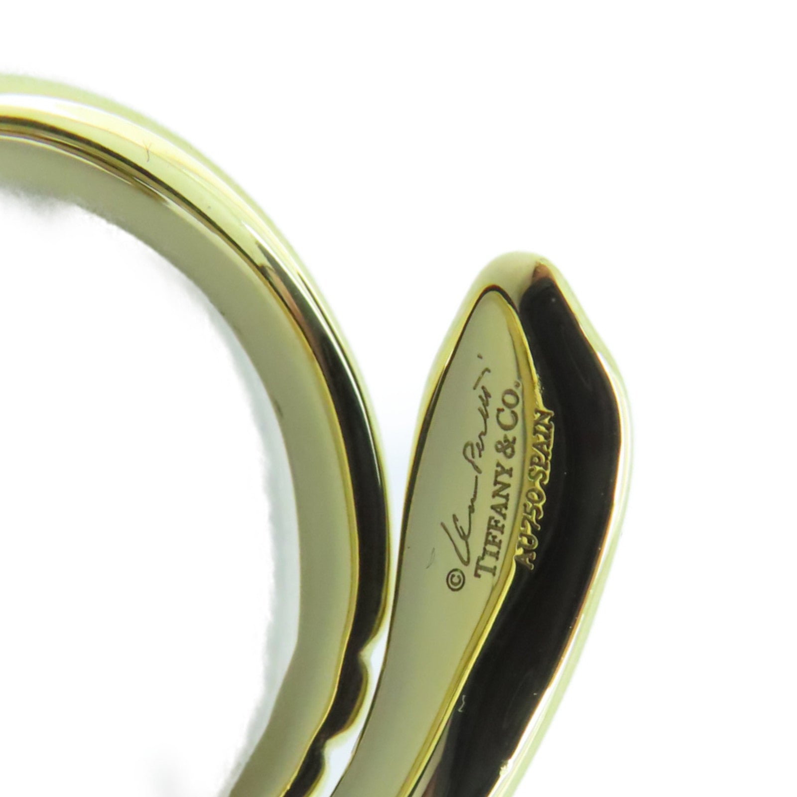 TIFFANY＆CO 【激減優惠】18K黃金Elsa Peretti Snake Ring戒指US#4.25