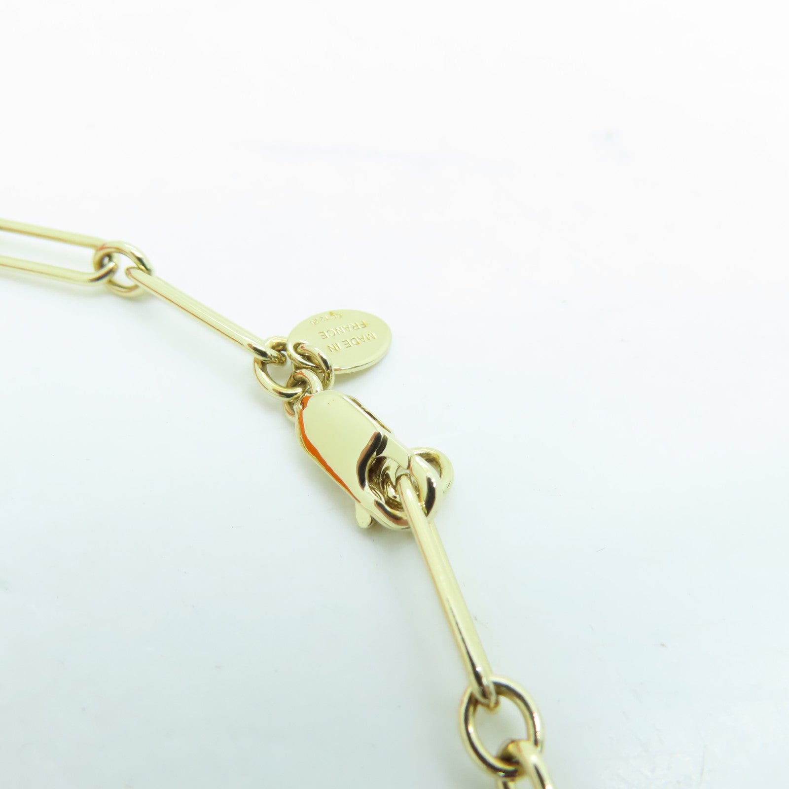 HERMES 水牛角/金屬Amulette Necklace項鍊金扣黑色