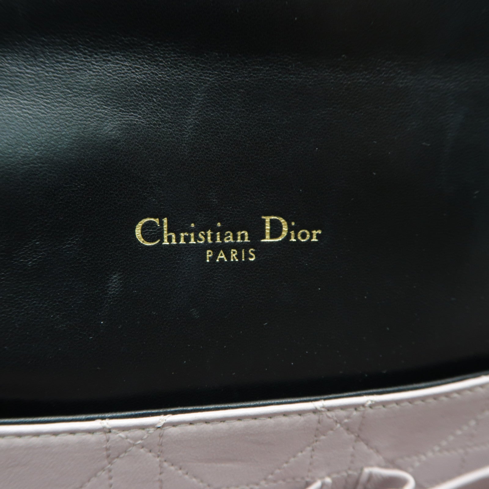 Dior 羊皮皮革Miss Dior金扣鏈帶肩背袋黒色