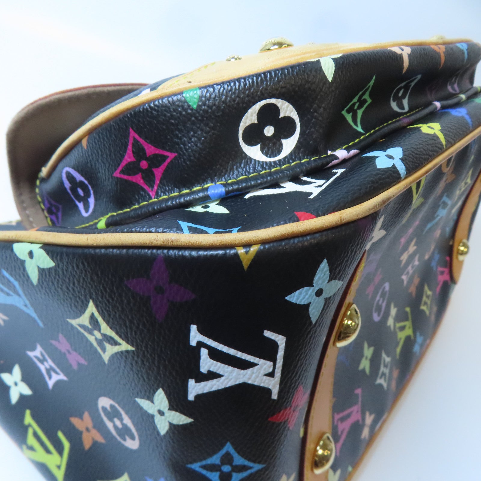 LOUIS VUITTON Monogram Multicolore Rita金扣手挽袋彩色
