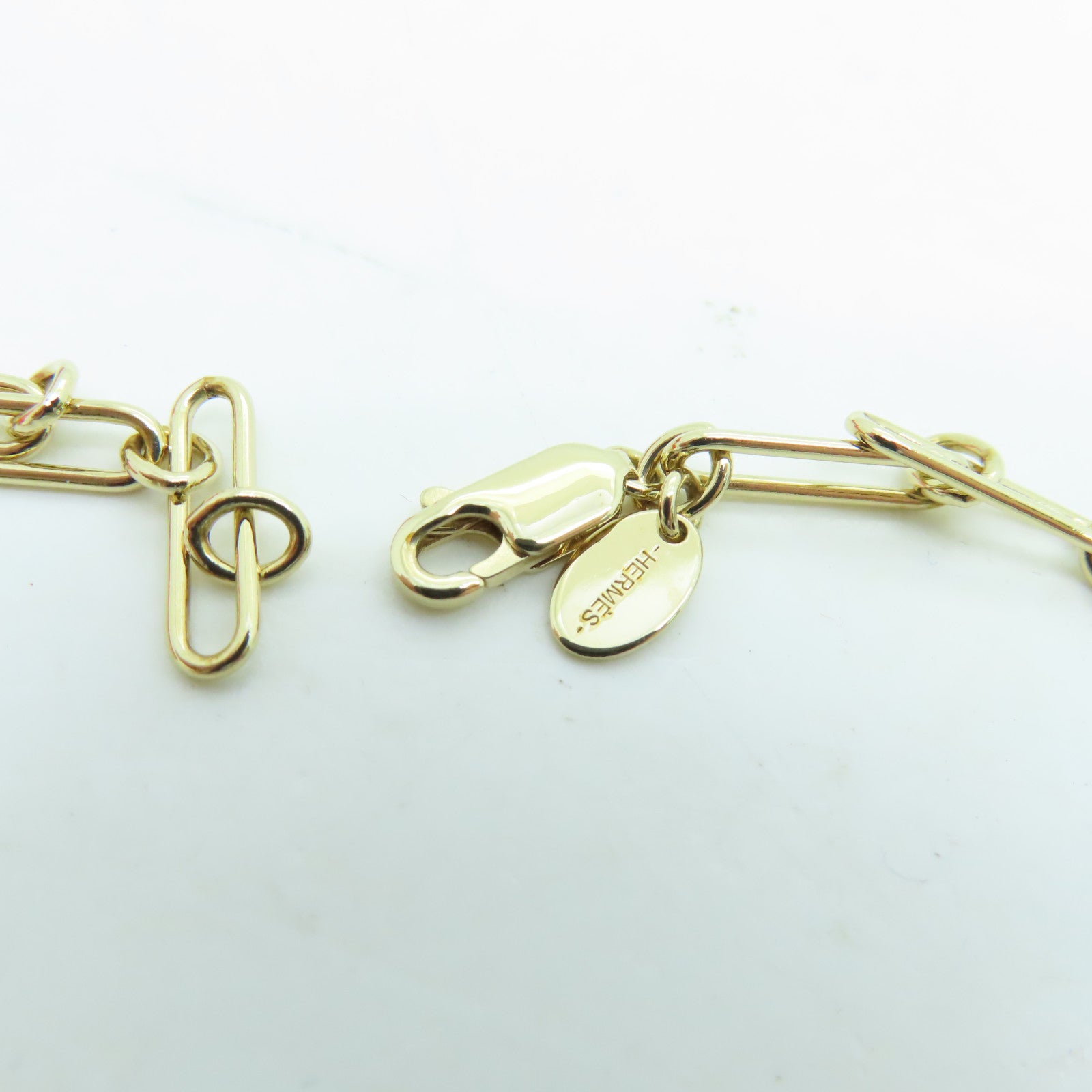 HERMES 水牛角/金屬Amulette Necklace項鍊金扣黑色