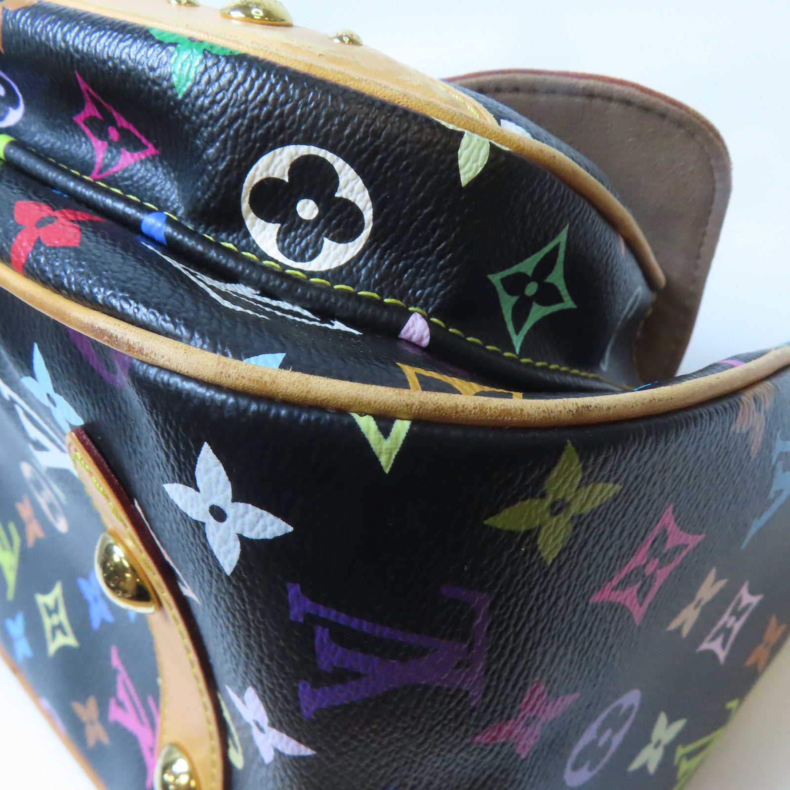 LOUIS VUITTON Monogram Multicolore Rita金扣手挽袋彩色