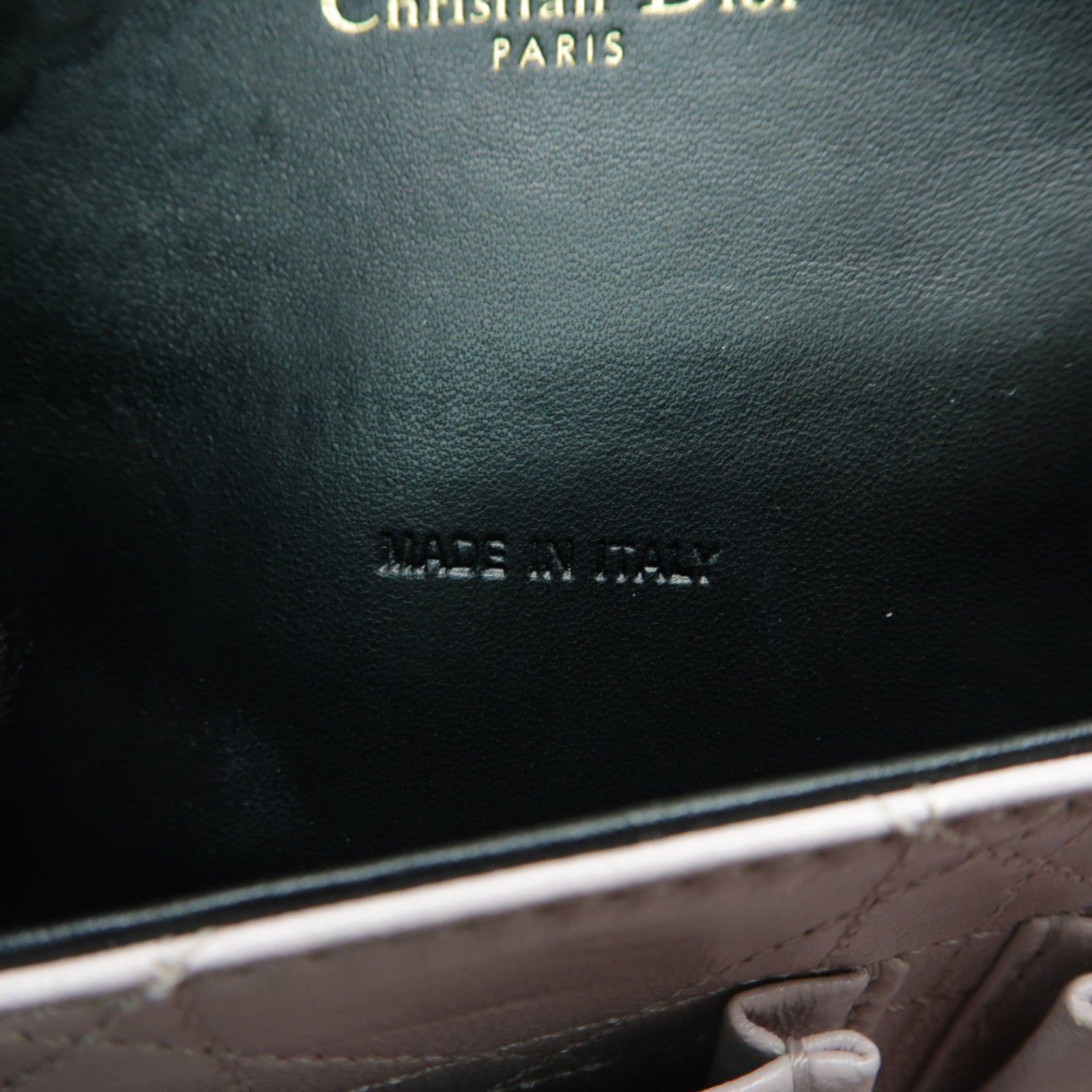 Dior 羊皮皮革Miss Dior金扣鏈帶肩背袋黒色