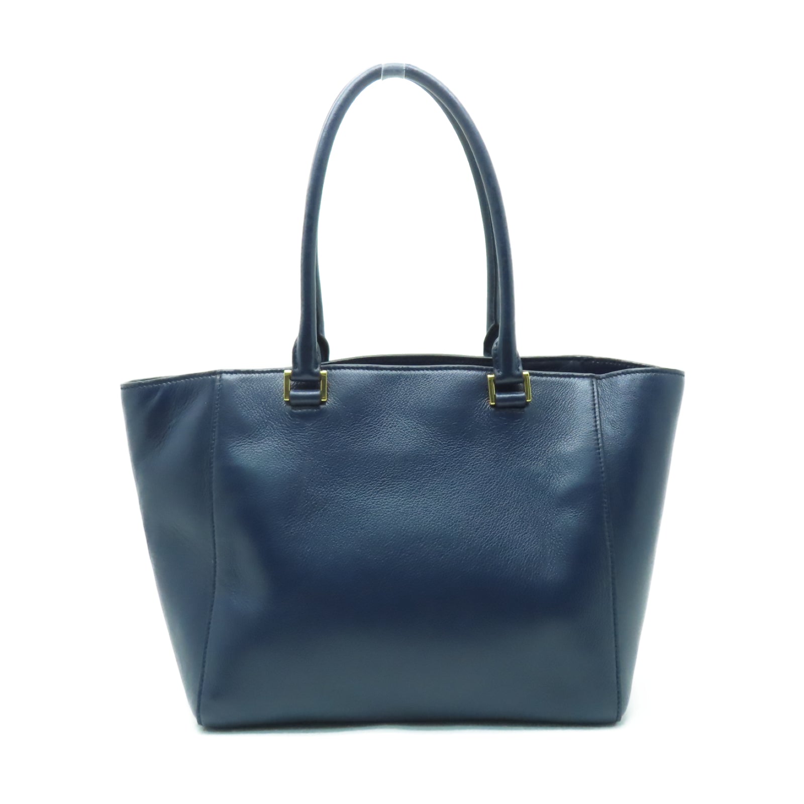 PRADA 牛皮皮革2 Way Shoulder金扣手挽肩背兩用袋藍色