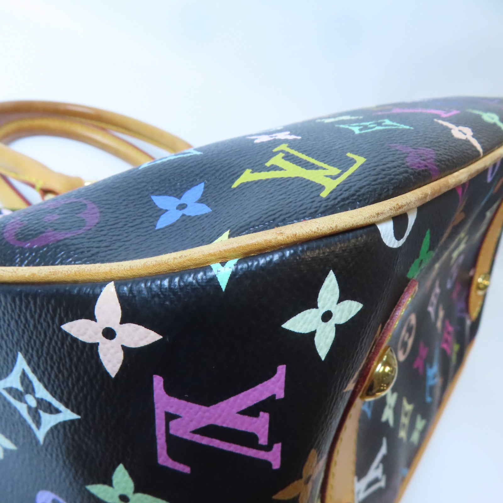 LOUIS VUITTON Monogram Multicolore Rita金扣手挽袋彩色