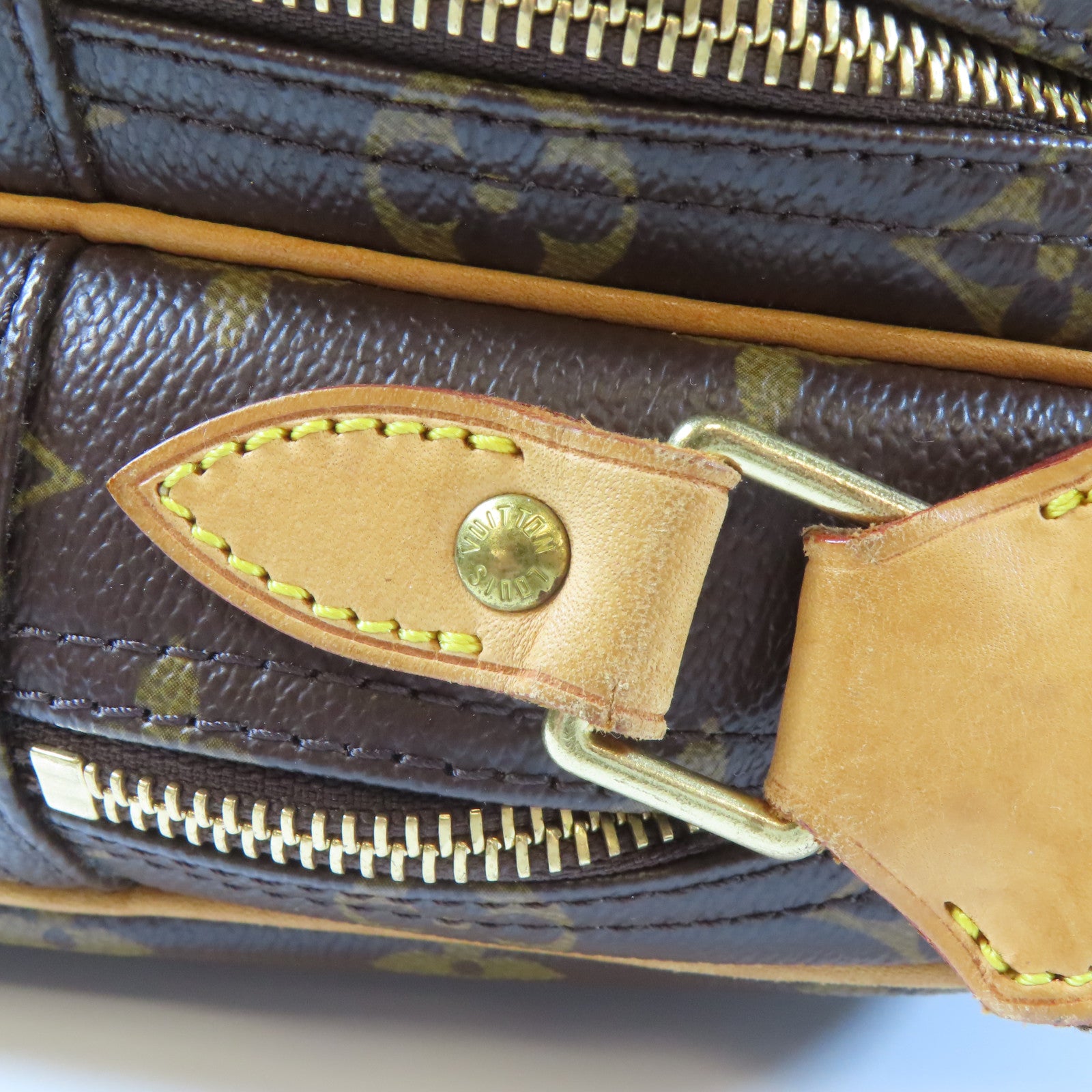 LOUIS VUITTON Monogram Reporter金扣肩背袋啡色