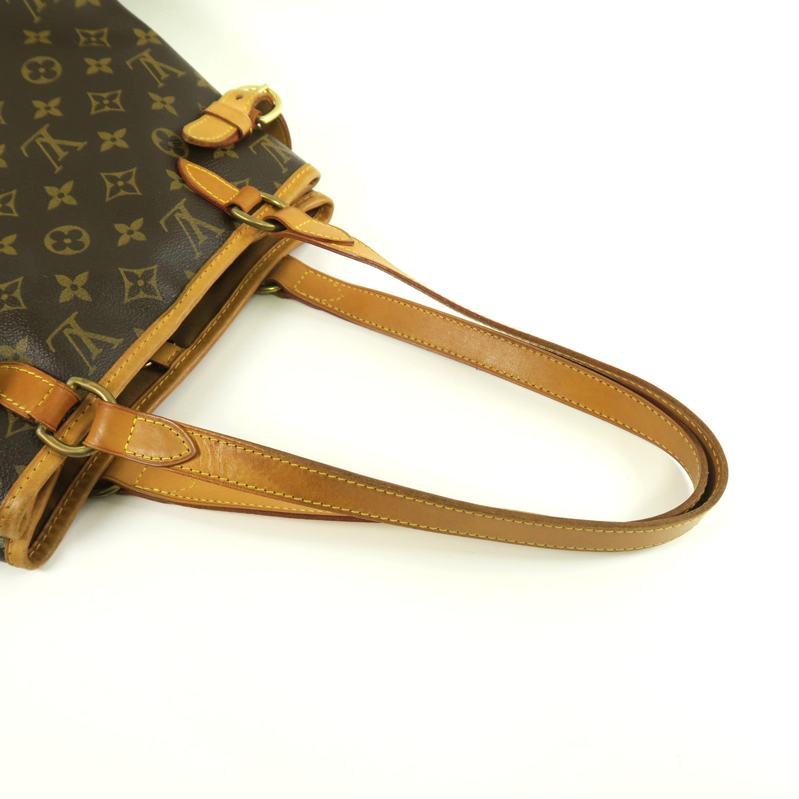 LOUIS VUITTON Monogram Batignolles Vertical金扣手挽袋啡色