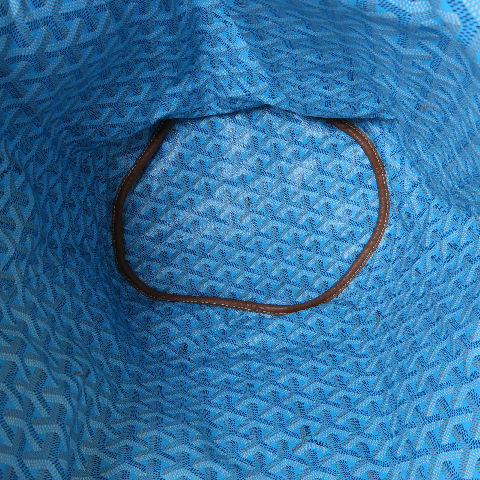 GOYARD 塗層帆布Bellara MM Tote Bag肩背袋米色/藍色
