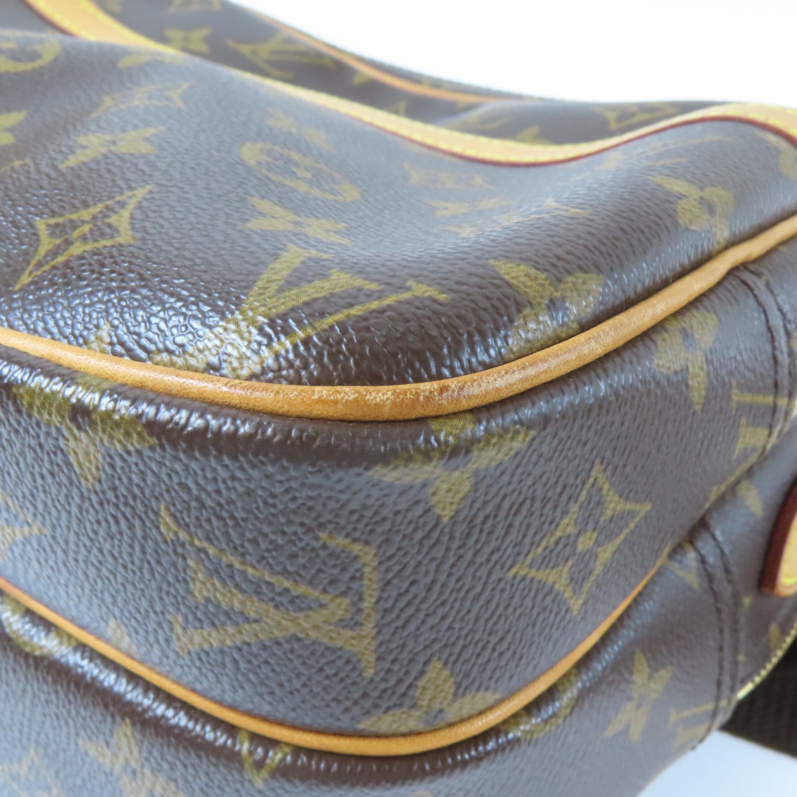 LOUIS VUITTON Monogram Reporter金扣肩背袋啡色
