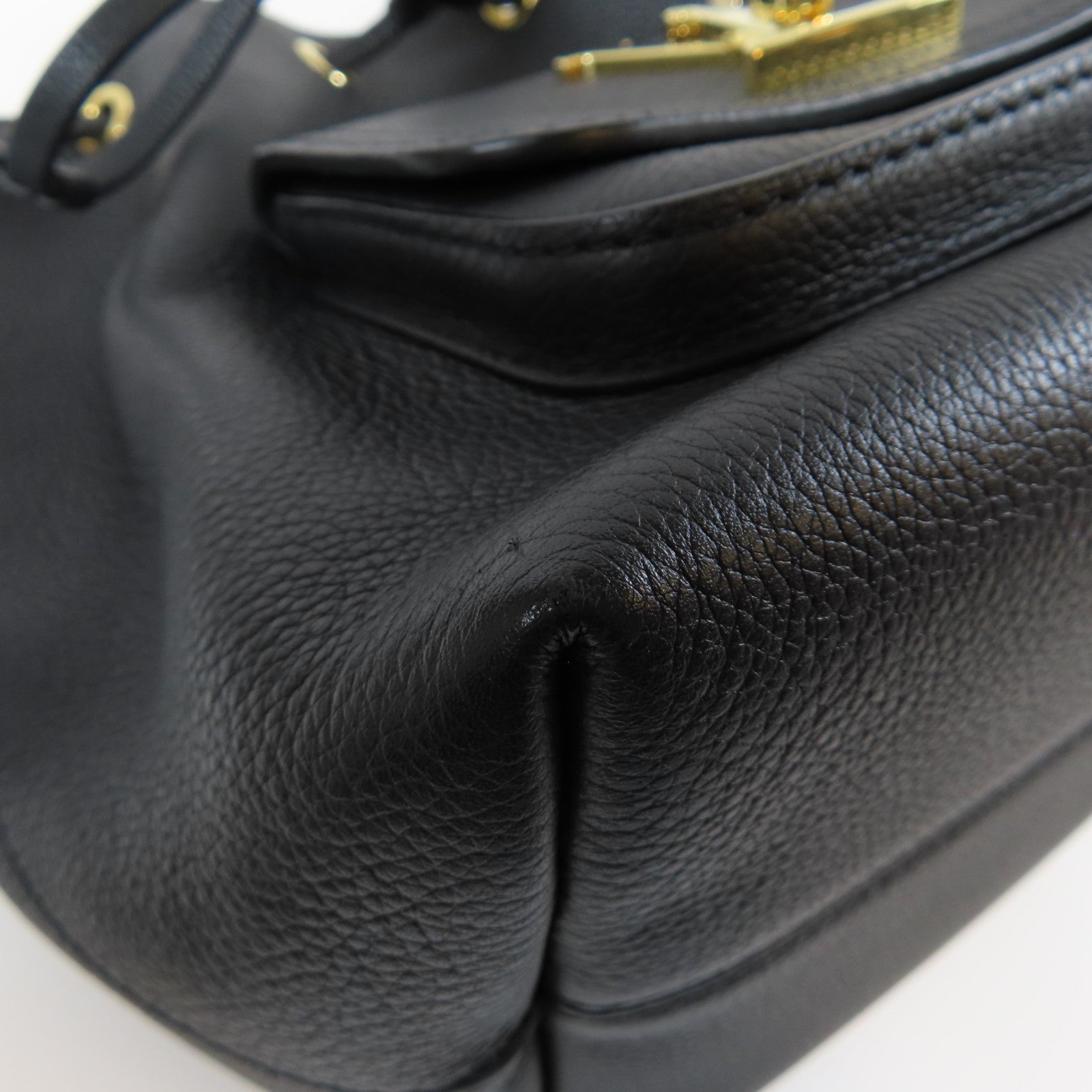 LOUIS VUITTON 牛皮皮革Lockme金扣手挽肩背兩用袋黑色
