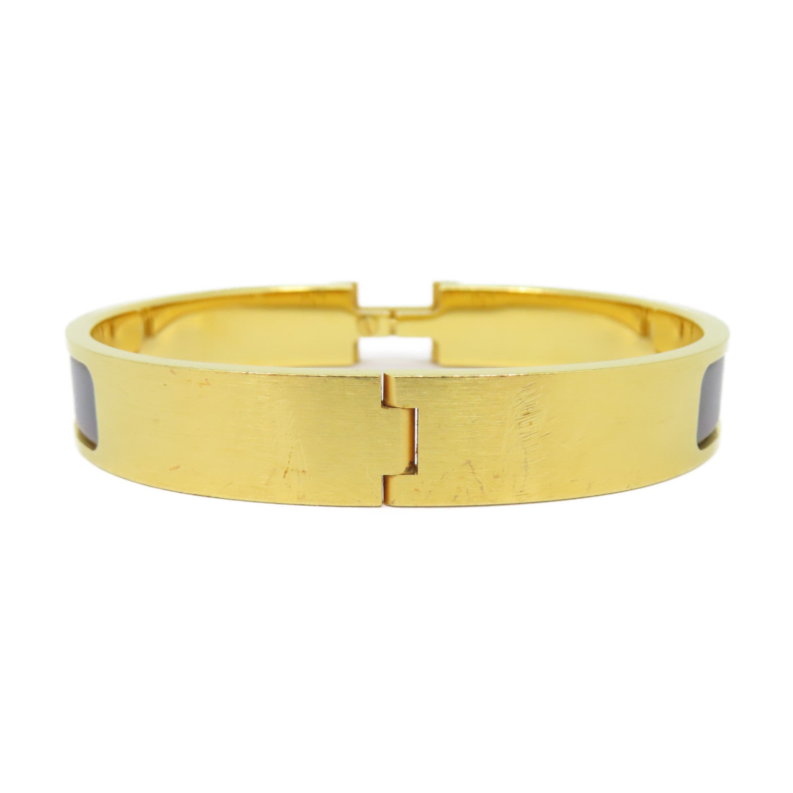 HERMES 金屬Clic H Bracelet手鐲錫灰色#19.5cm