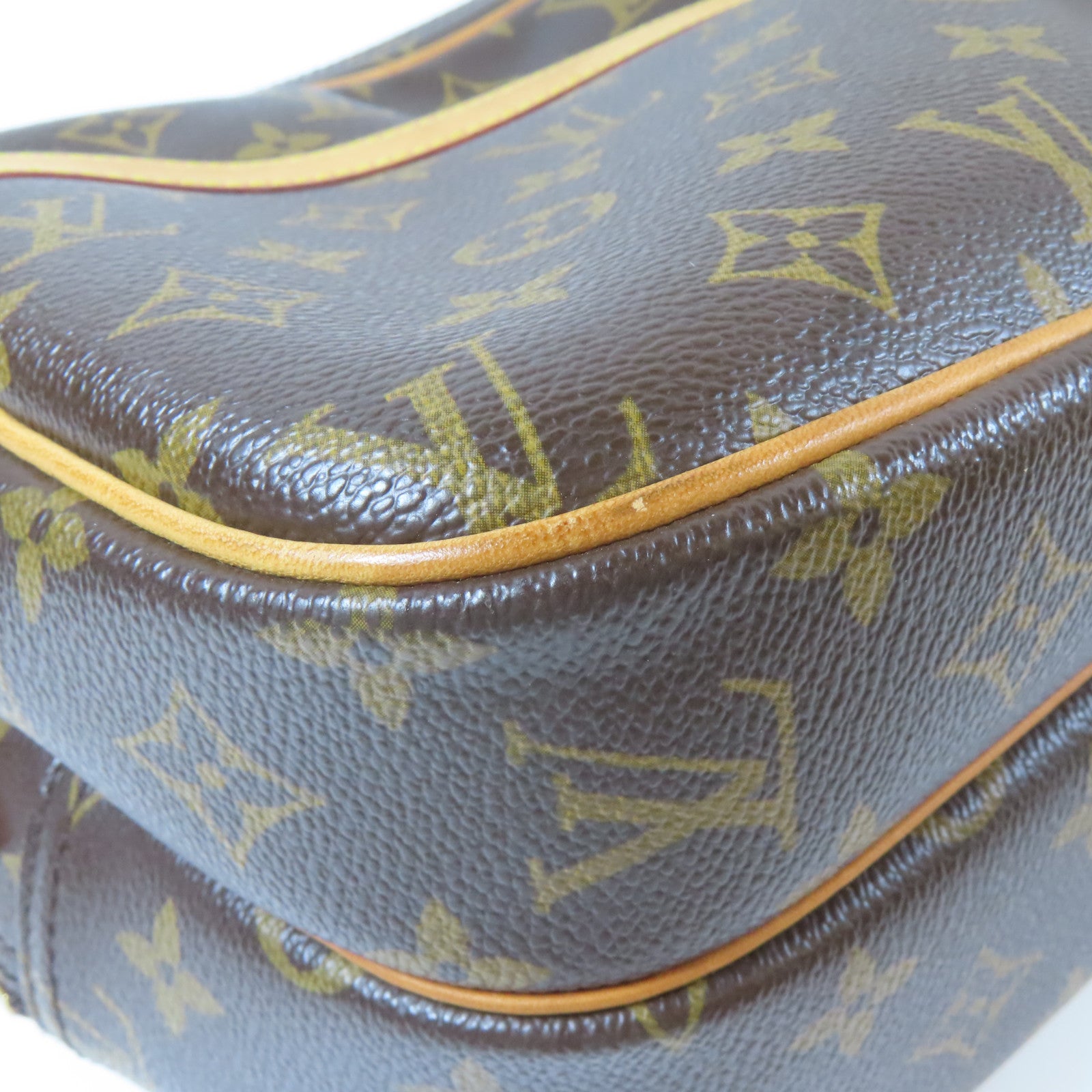 LOUIS VUITTON Monogram Reporter金扣肩背袋啡色