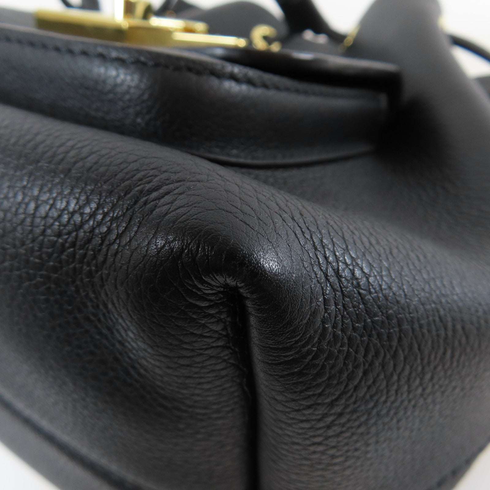 LOUIS VUITTON 牛皮皮革Lockme金扣手挽肩背兩用袋黑色