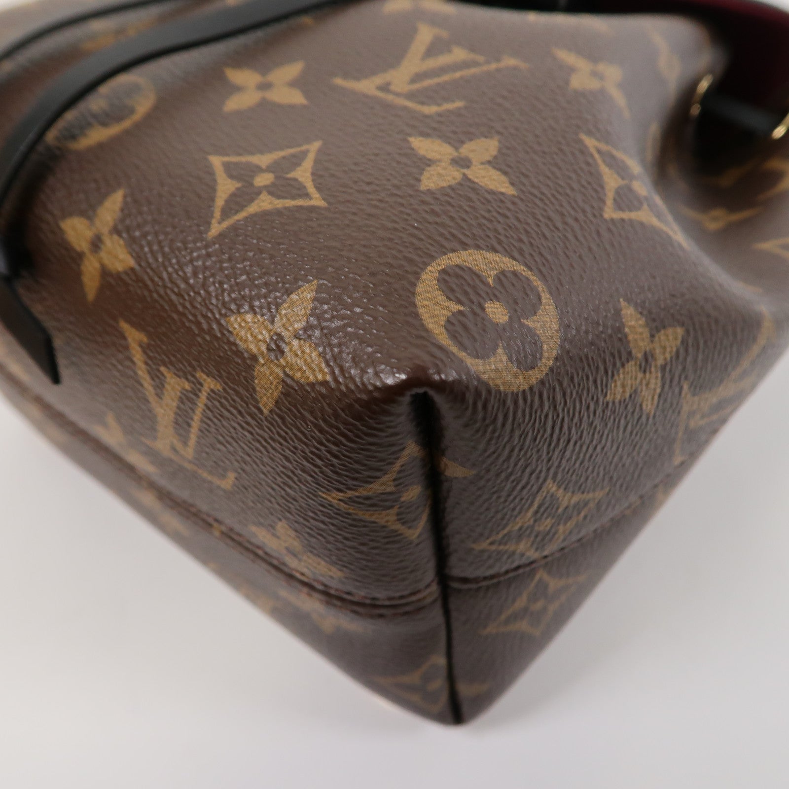 LOUIS VUITTON Monogram Montsouris BB金扣背包黑色/啡色