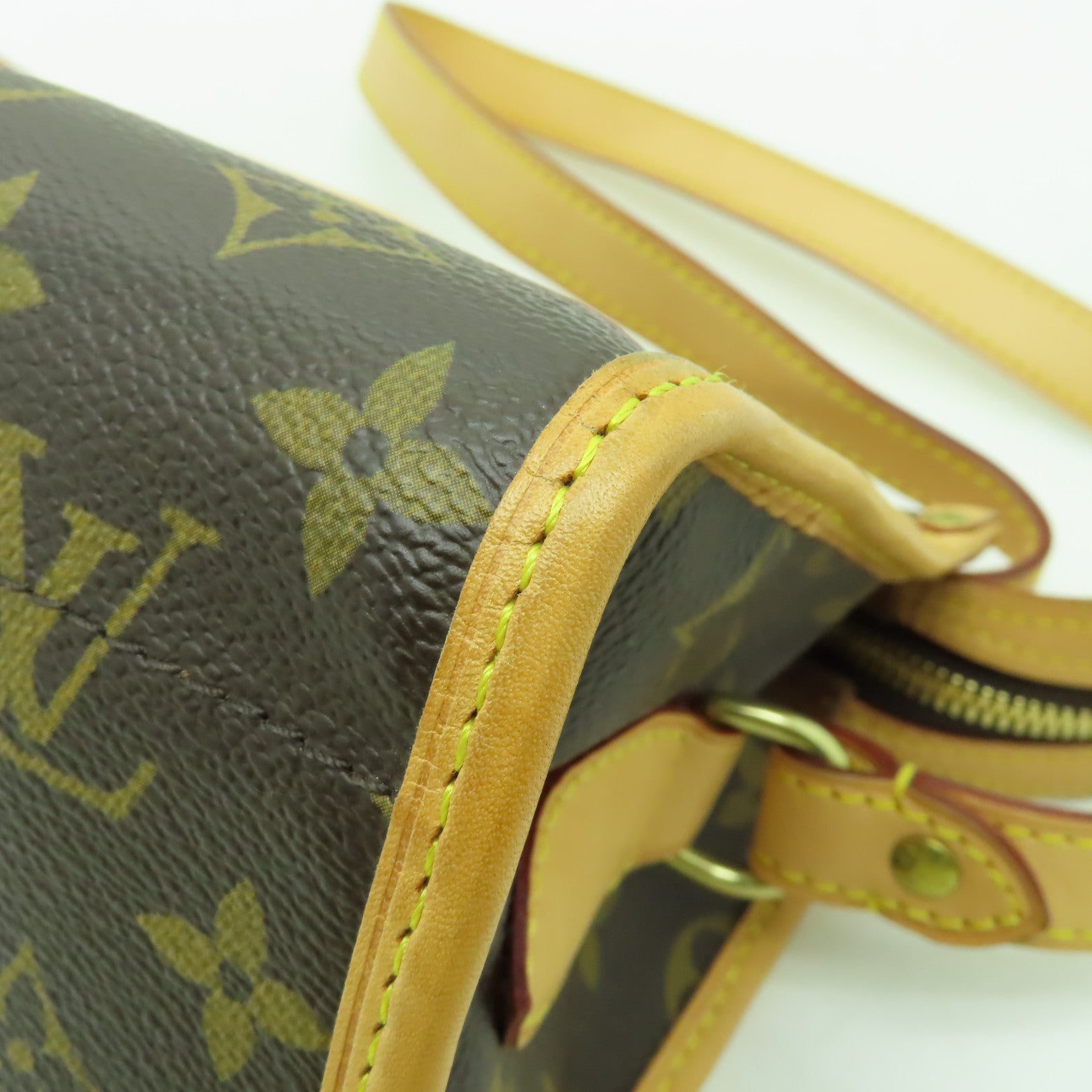 LOUIS VUITTON Monogram Popincourt金扣肩背袋棕色