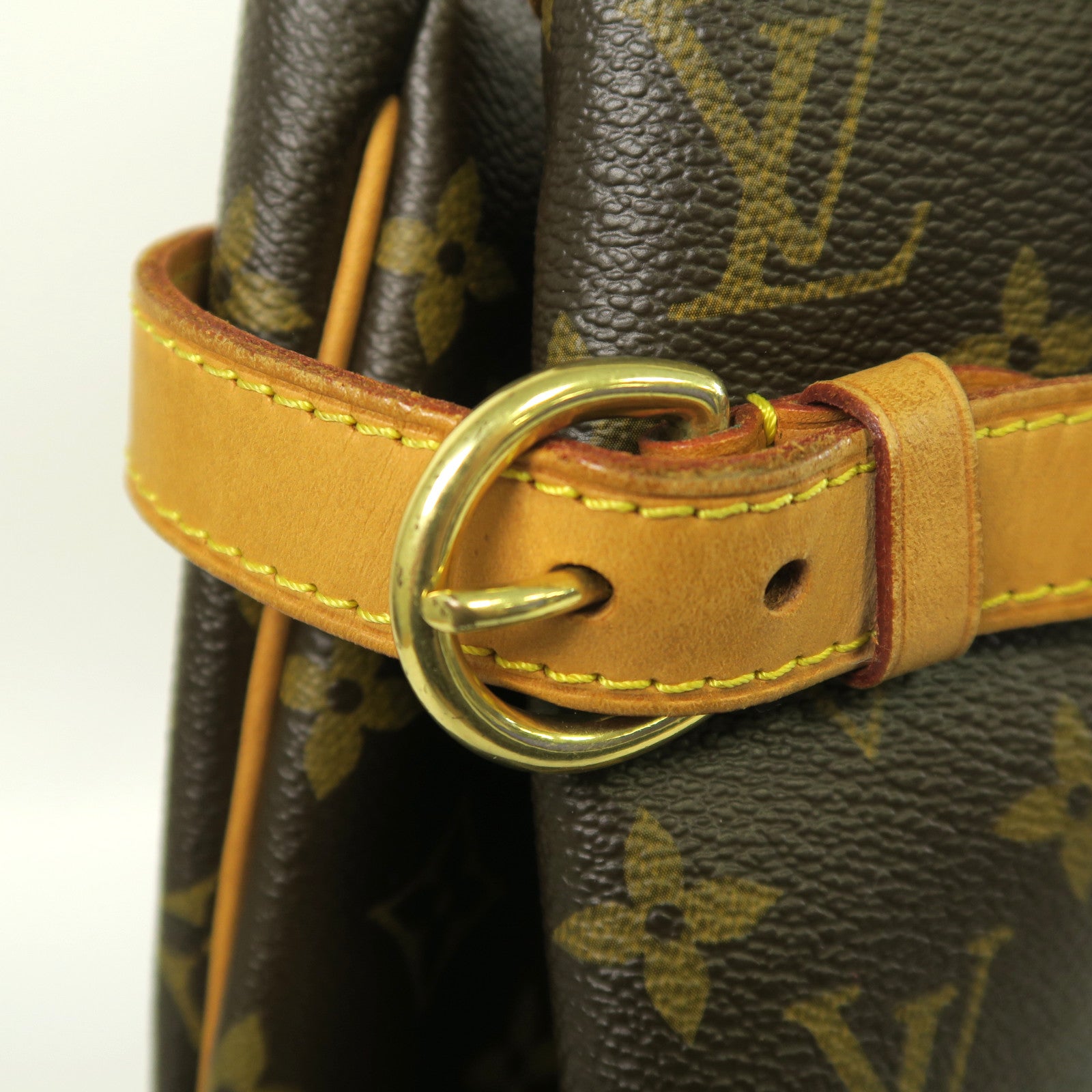 LOUIS VUITTON Monogram Batignolles Vertical金扣手挽袋啡色