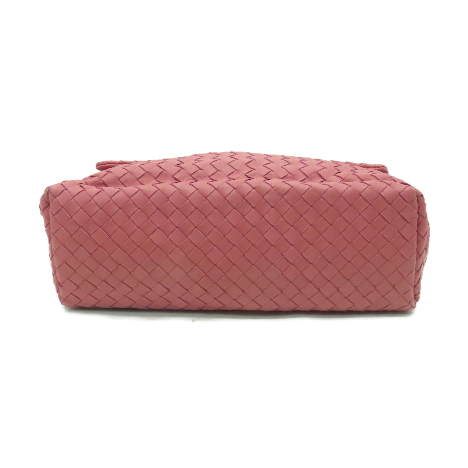 BOTTEGA VENETA 織紋皮革Shoulder Bag金扣肩背袋粉紅色