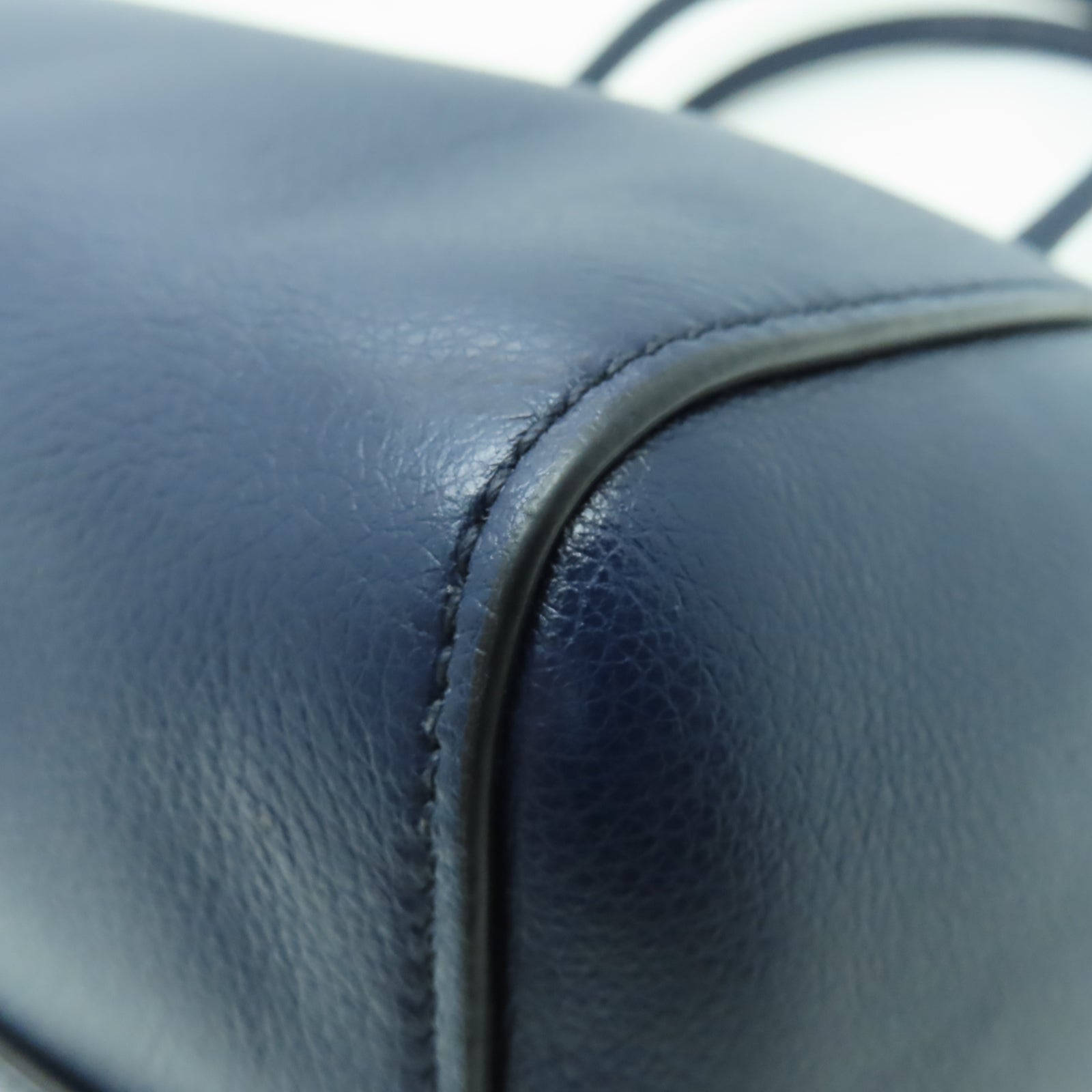PRADA 牛皮皮革2 Way Shoulder金扣手挽肩背兩用袋藍色