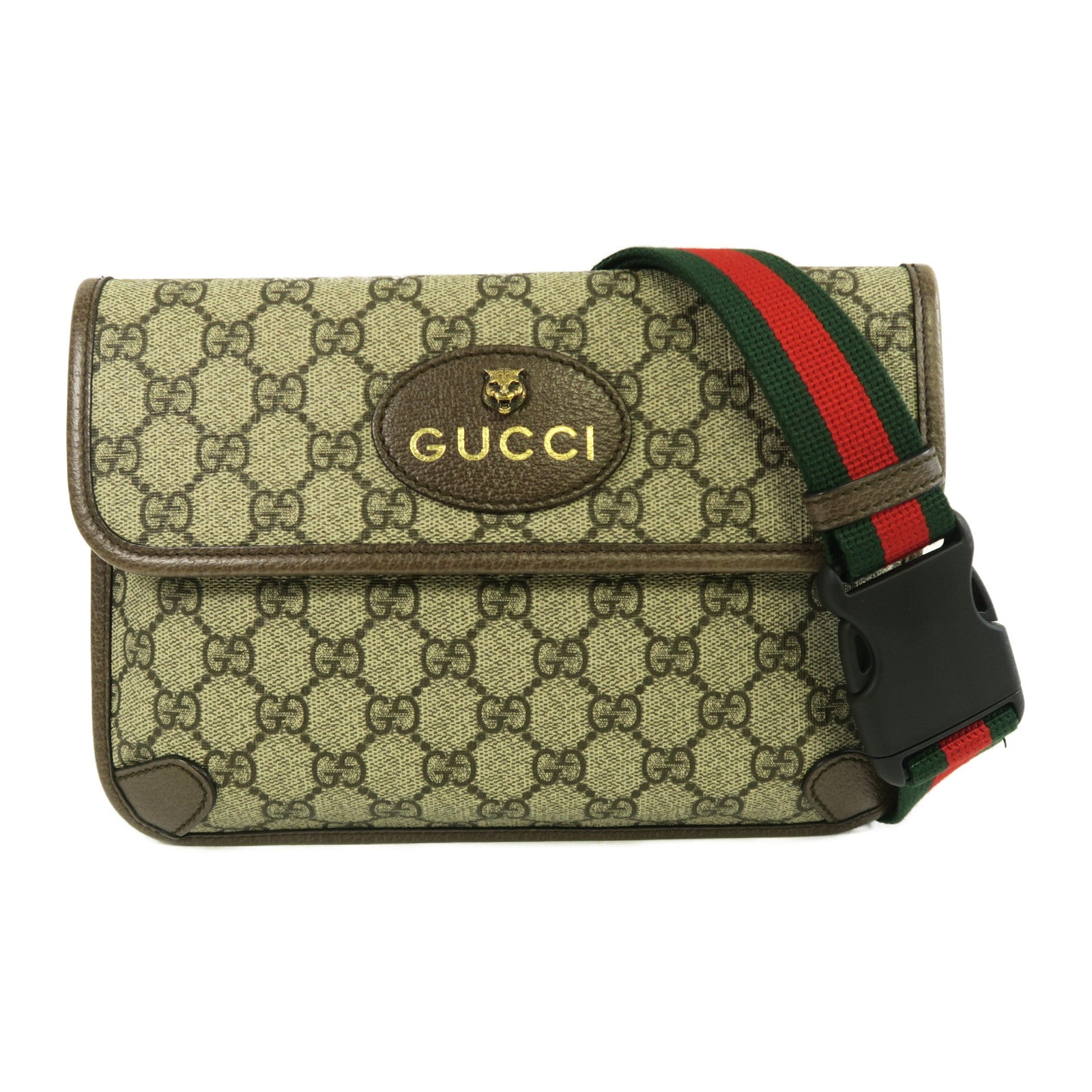 GUCCI 塗層帆布Neo Vintage GG Supreme腰包啡色