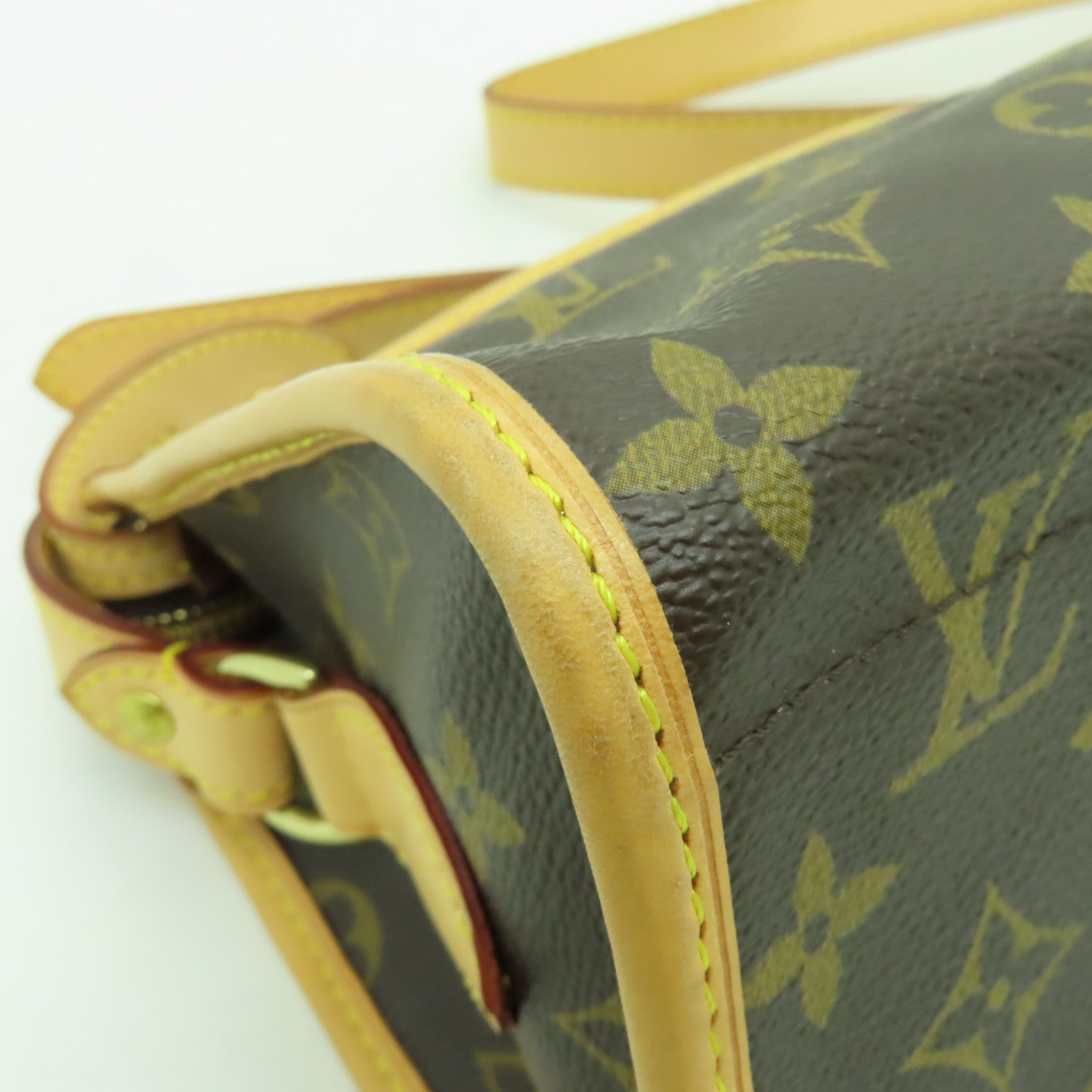 LOUIS VUITTON Monogram Popincourt金扣肩背袋棕色