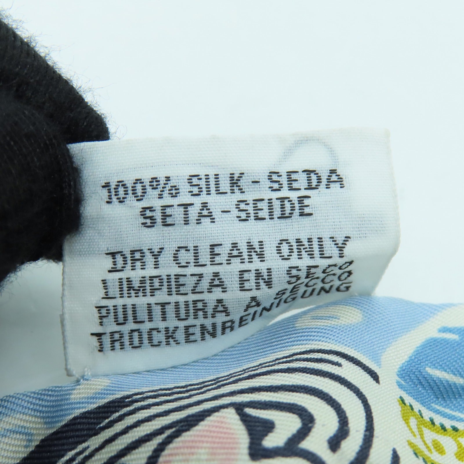 HERMES Silk Twilly Scarf Light Blue/Green/Color
