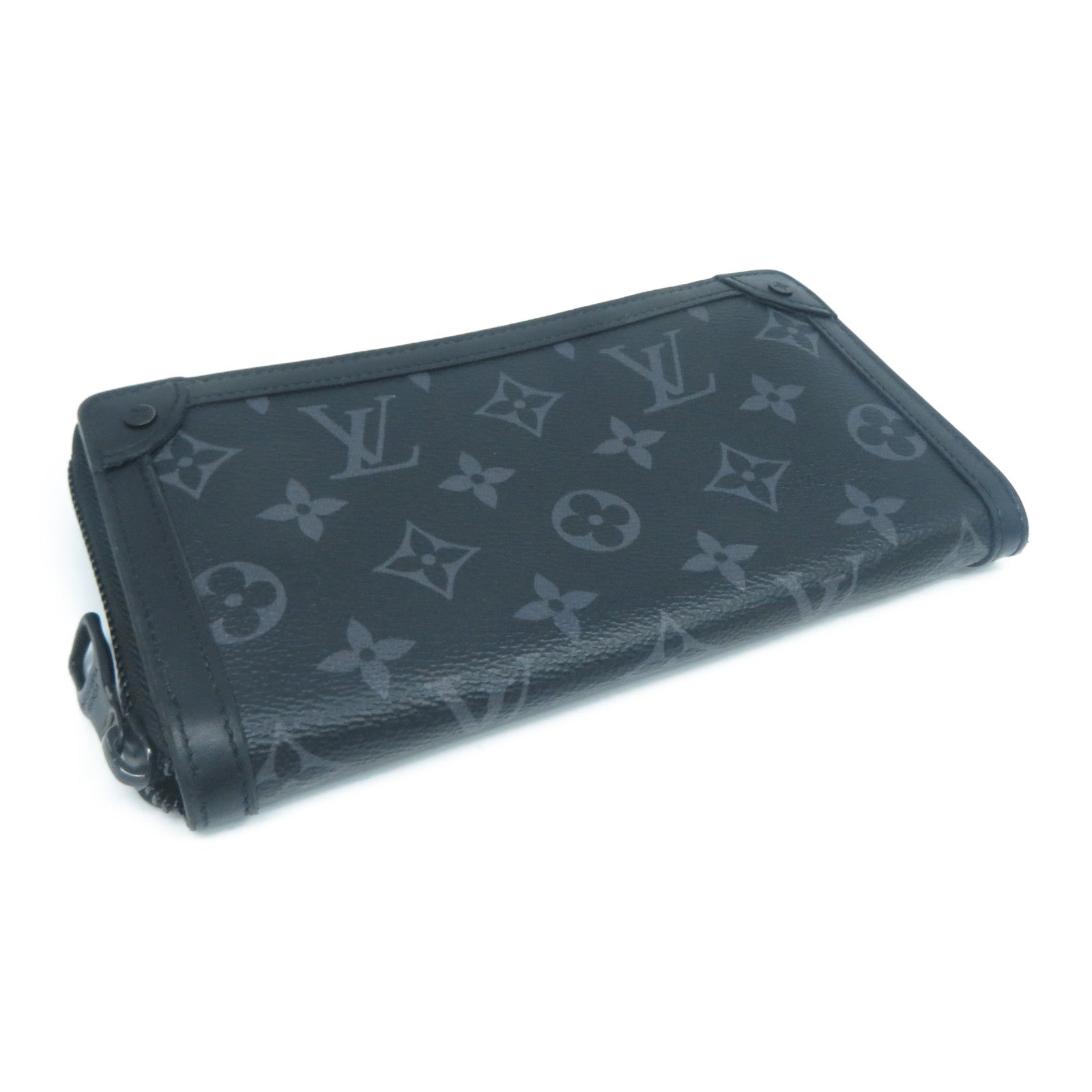 LOUIS VUITTON Monogram Eclipse Zippy Wallet Trunk長錢包黑色