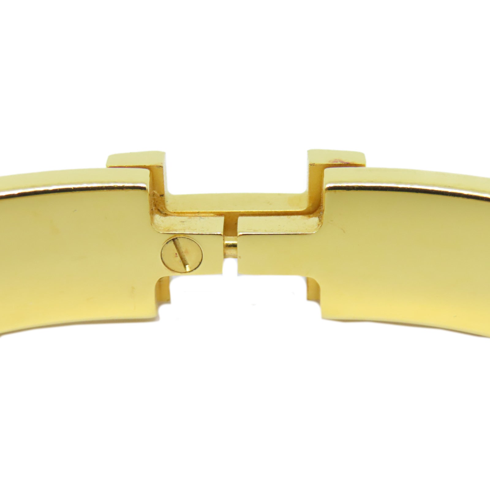 HERMES 金屬Clic H Bracelet手鐲錫灰色#19.5cm