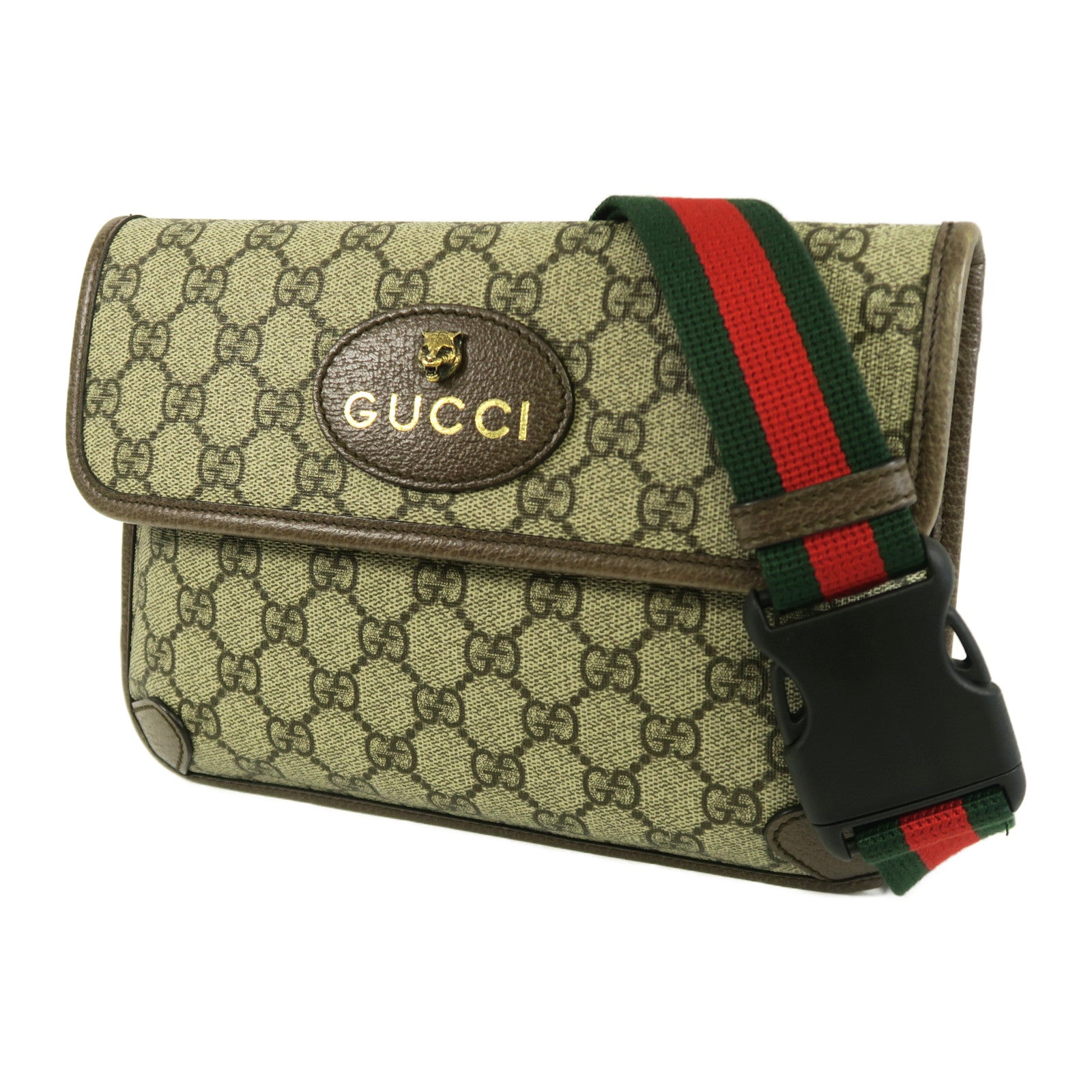 GUCCI 塗層帆布Neo Vintage GG Supreme腰包啡色