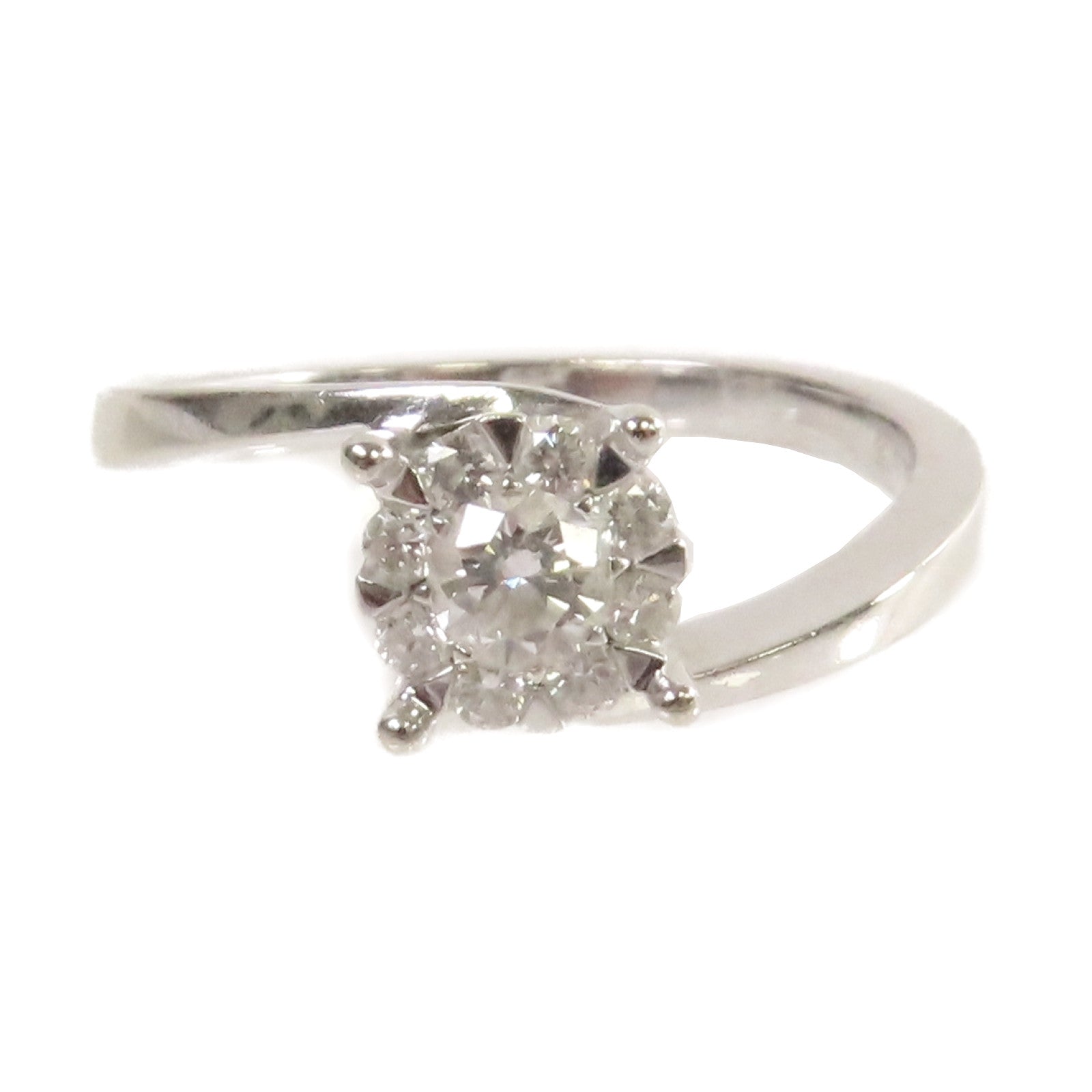 JEWELRY 18K白金/0.18ct鑽石Diamond Ring戒指US#6.75